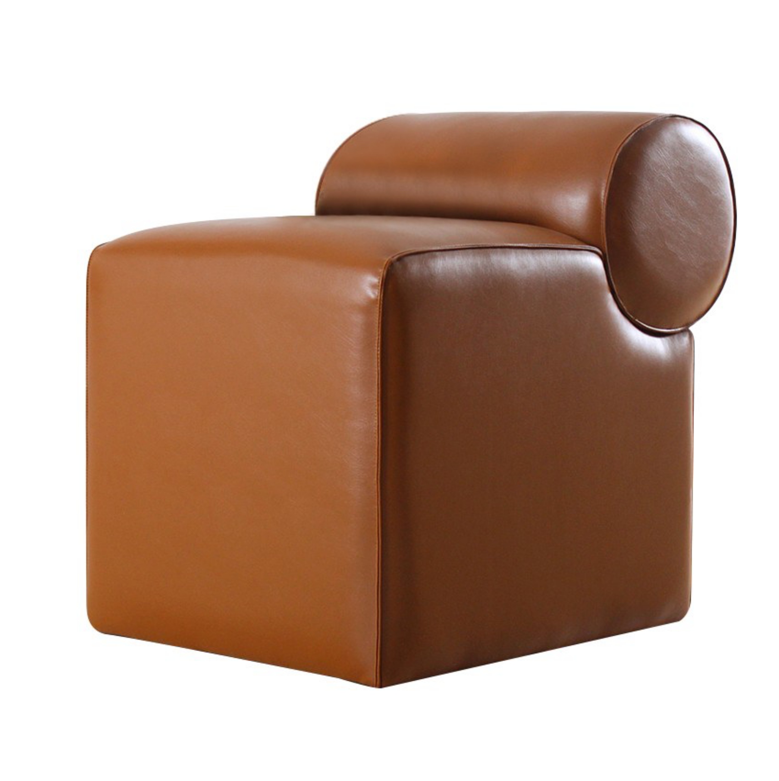 Pufa Racentle brązowa ekoskóra - zdjęcie 1