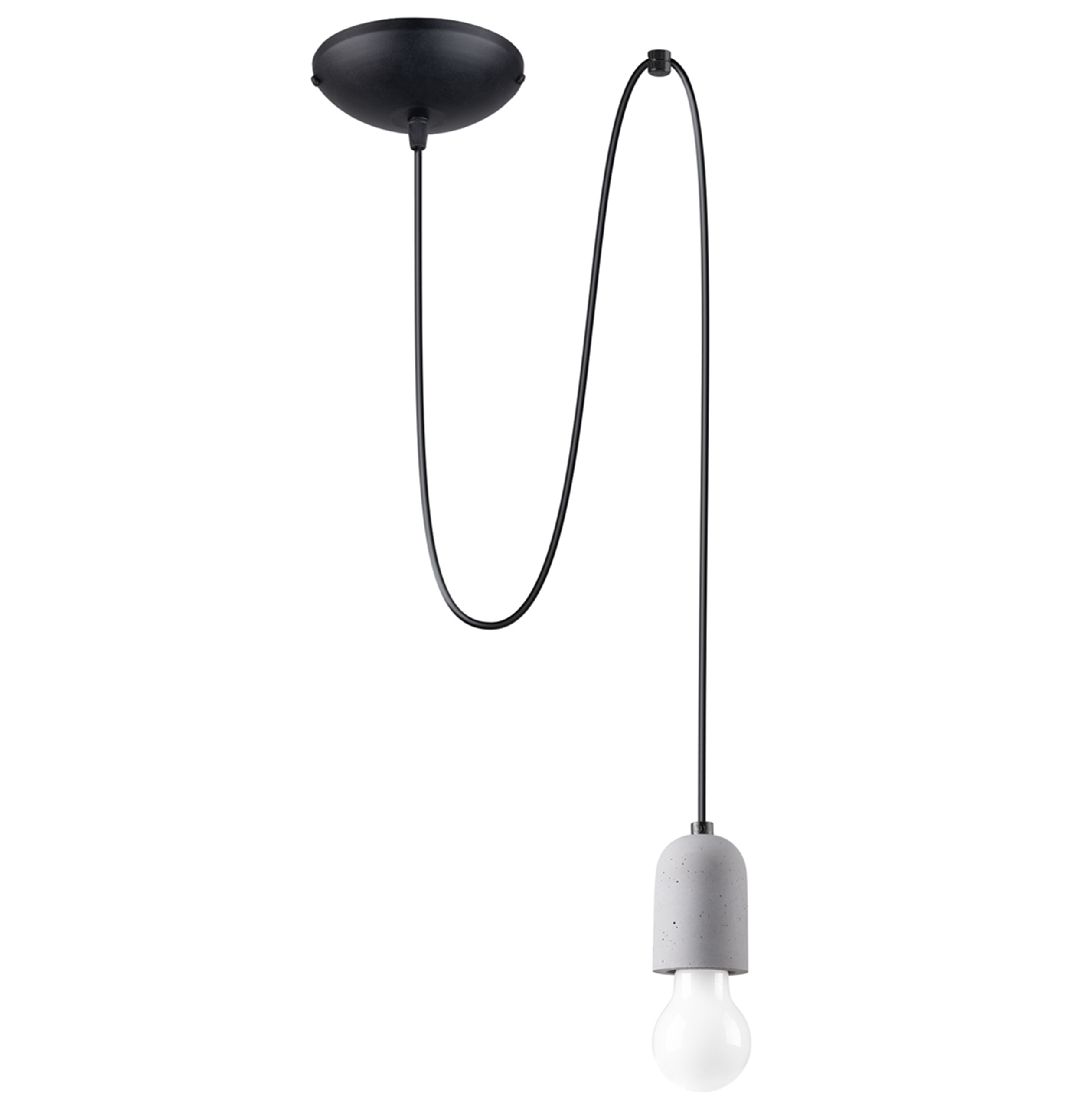 Lampa wisząca Consons 190 cm z elementem betonu - zdjęcie 1