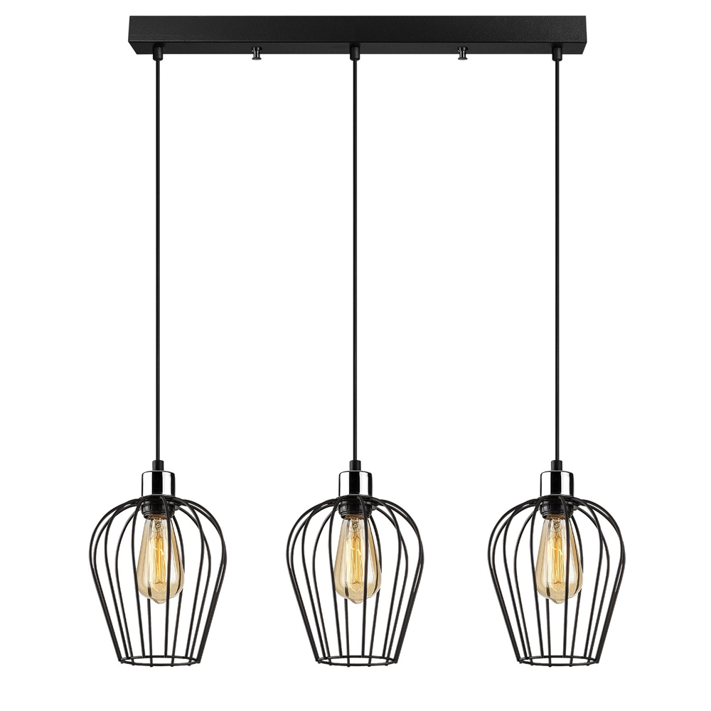 Żyrandol Solanum x3 czarny - zdjęcie 1