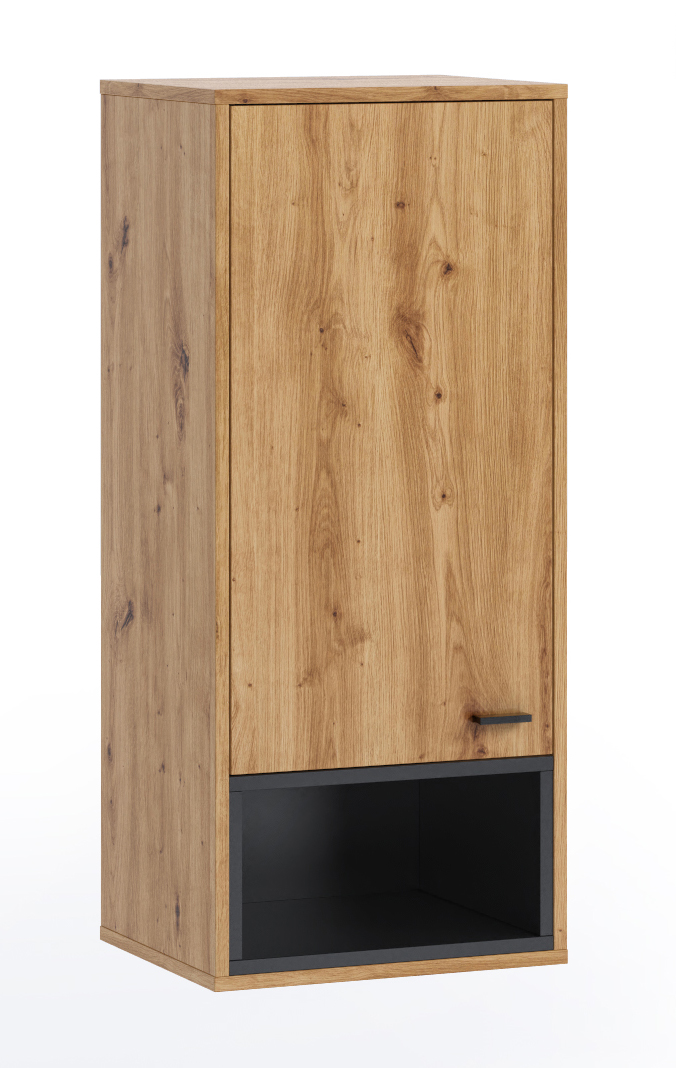 Szafka wisząca Bonila 42 cm dąb artisan / czarna - zdjęcie 1