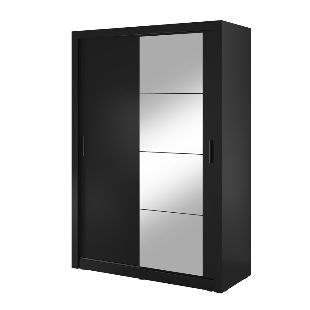 Szafa Arti 150 cm z jednym lustrem Czarny  - zdjęcie 1