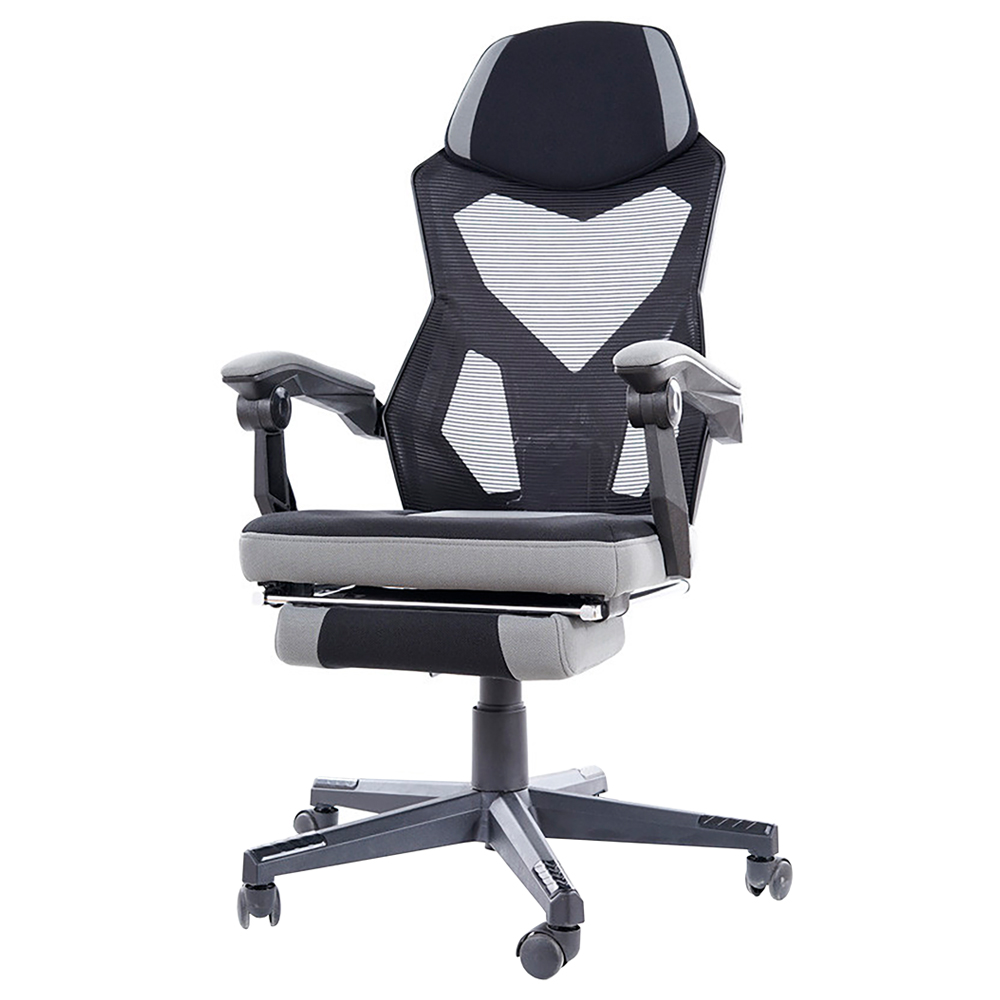 Fotel biurowy Mandello obrotowy czarno-szary - zdjęcie 1