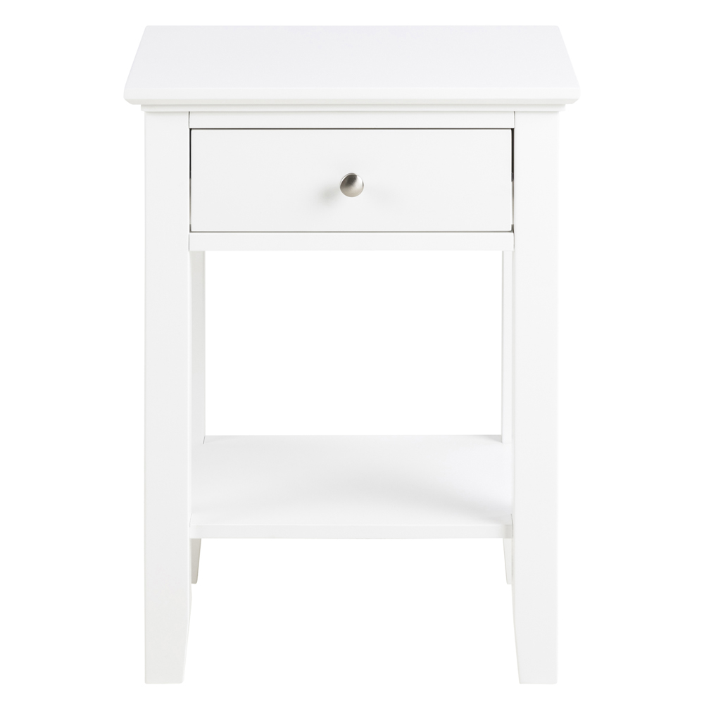 Szafka nocna Corymbian biała z jedną szufladą - zdjęcie 1