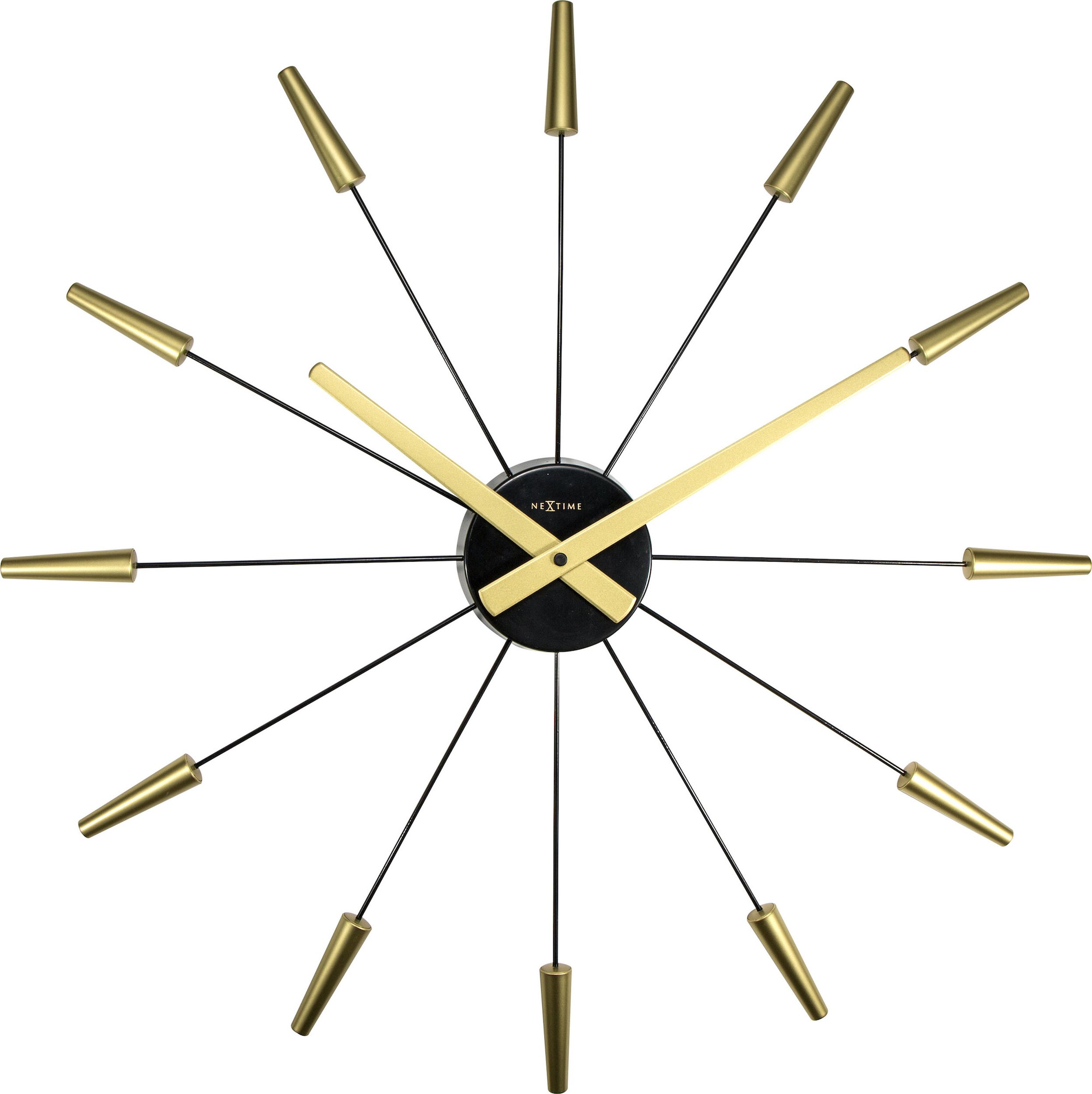 Zegar ścienny Plug Inn 58 cm złoto-czarny - zdjęcie 1