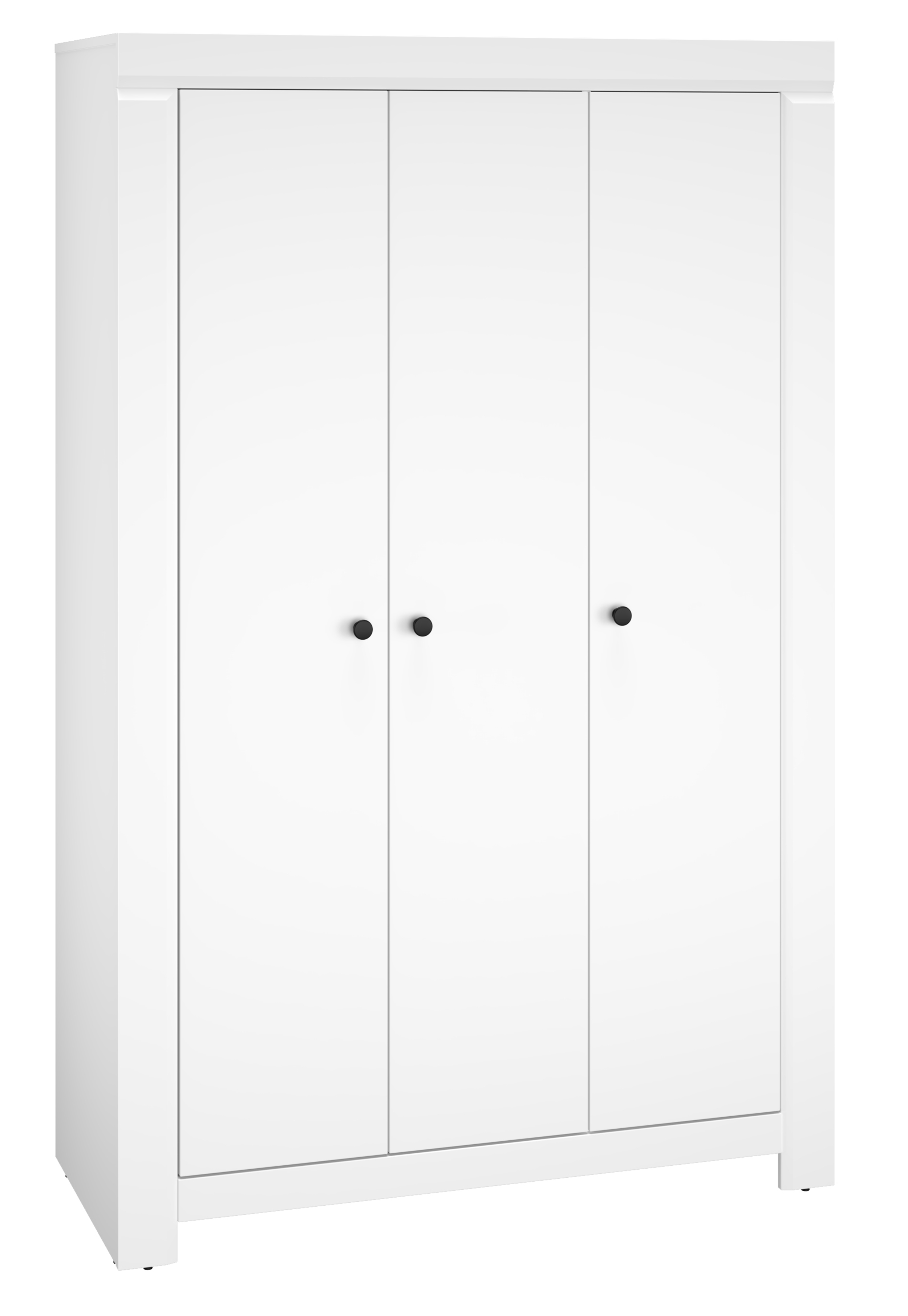 Szafa trzydrzwiowa Murguet 127 cm biała - zdjęcie 1