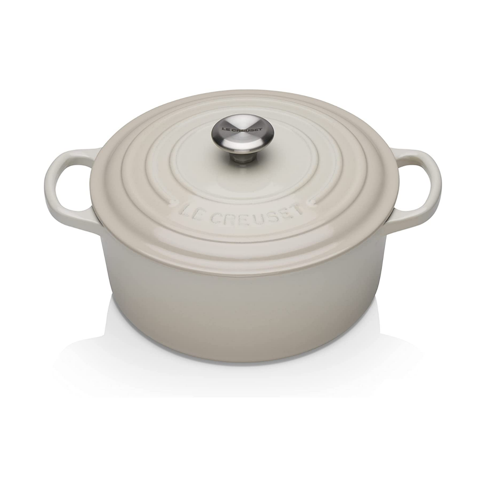 Le Creuset - Brytfanna żeliwna Signature 20 cm kremowa - zdjęcie 1