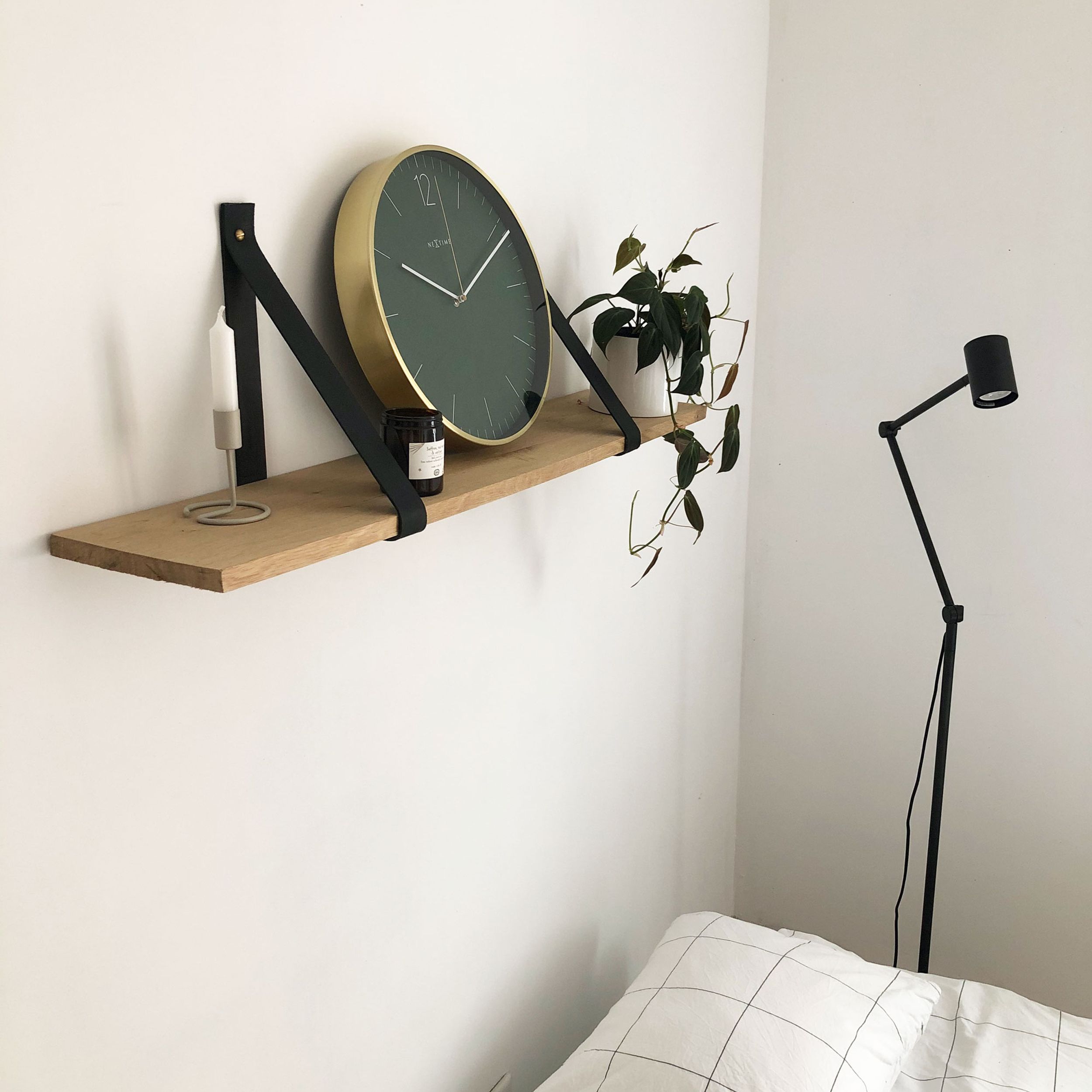 Zegar ścienny Essential 34 cm zielono-złoty