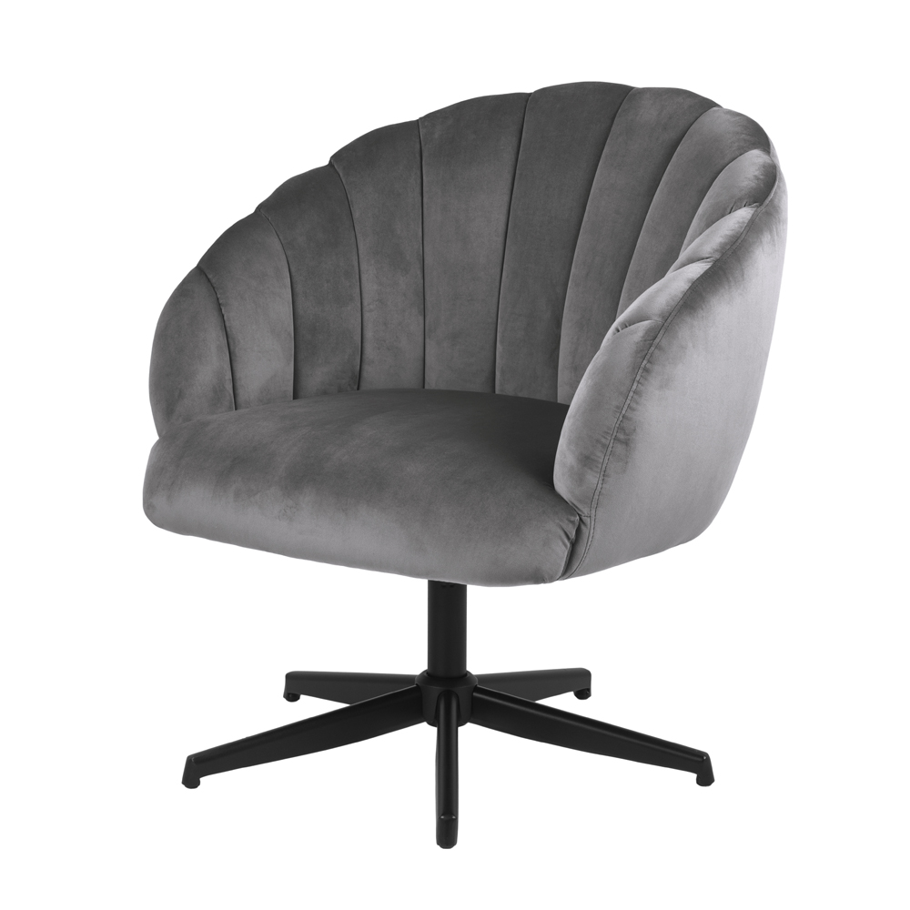 Fotel obrotowy Madrigalle szary welur