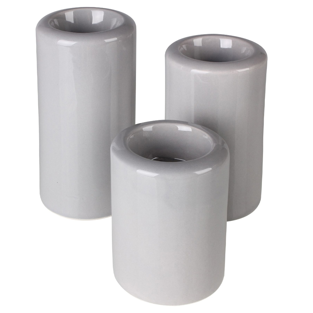 Świecznik Elisabet 9 cm szary - zdjęcie 1