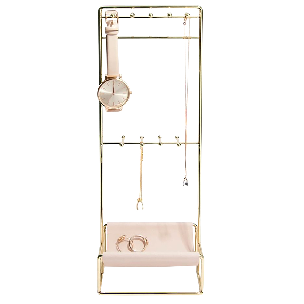 Stojak na biżuterię Scoop Jewellery Stand różowe złoto-marmur - zdjęcie 1