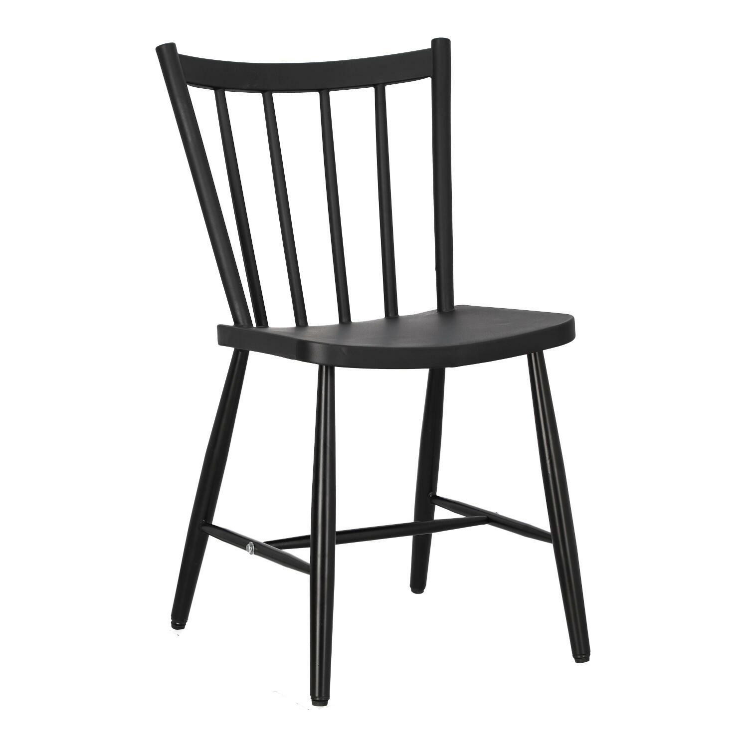 Krzesło z tworzywa Comillers czarne - zdjęcie 1