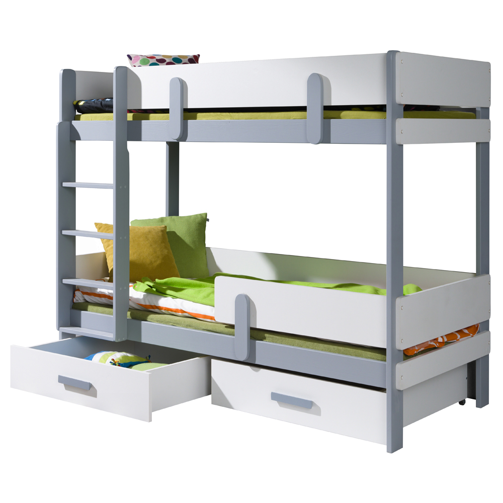 Łóżko piętrowe z dwoma posłaniami Periedo dwie szuflady - zdjęcie 1