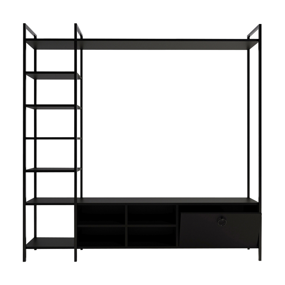 Komoda RTV Motal 180 cm czarna - zdjęcie 1