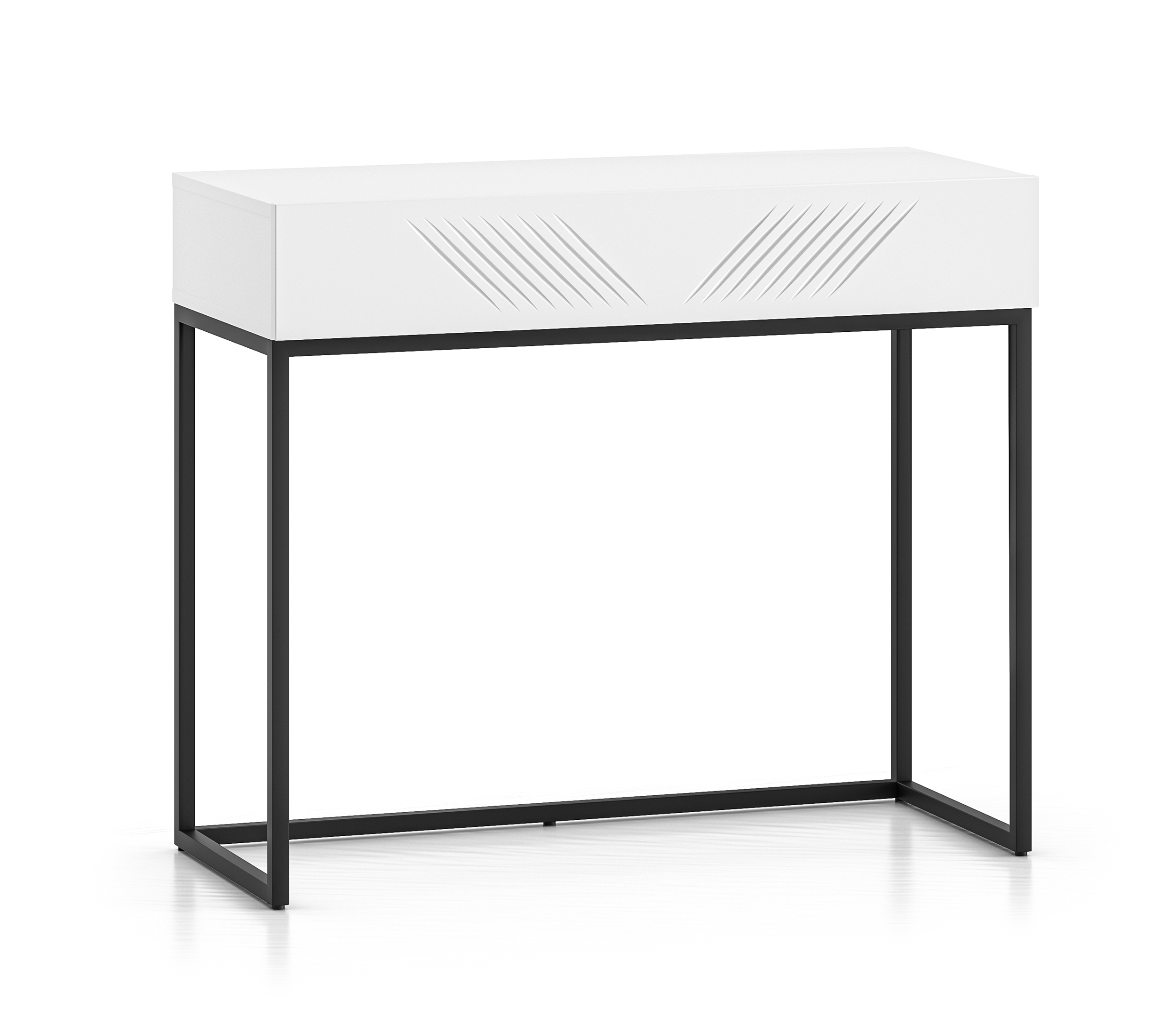 Toaletka Nebbato 92 cm biała z czarnym stelażem - zdjęcie 1