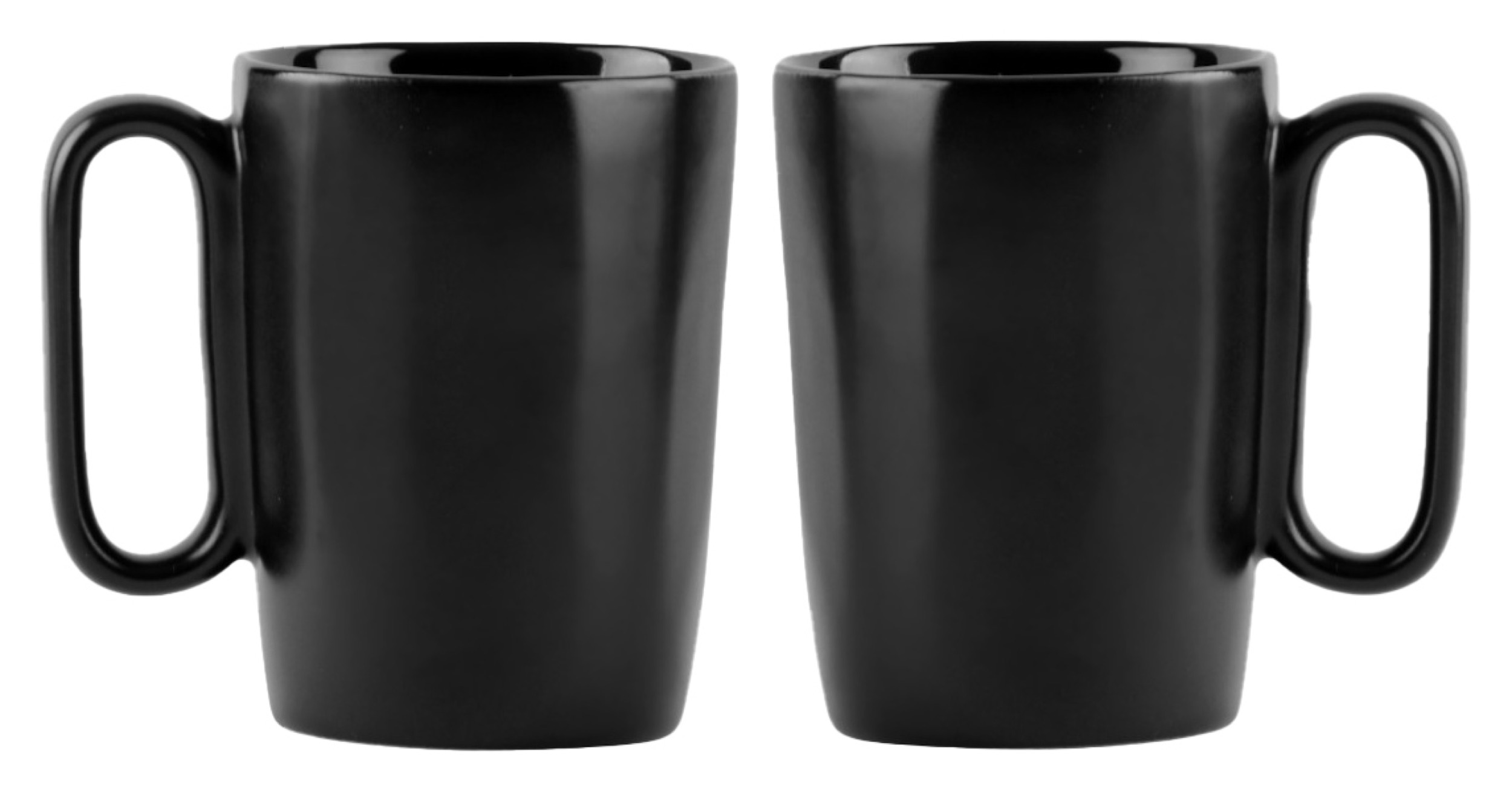 Zestaw 2 kubków Fuori 250 ml ceramiczne czarne - zdjęcie 1