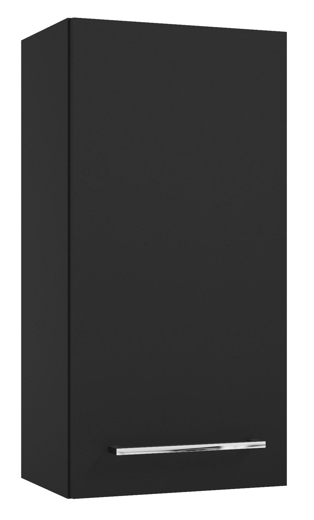 Szafka łazienkowa Modullac 30 cm wisząca czarna ze srebrnym uchwytem - zdjęcie 1