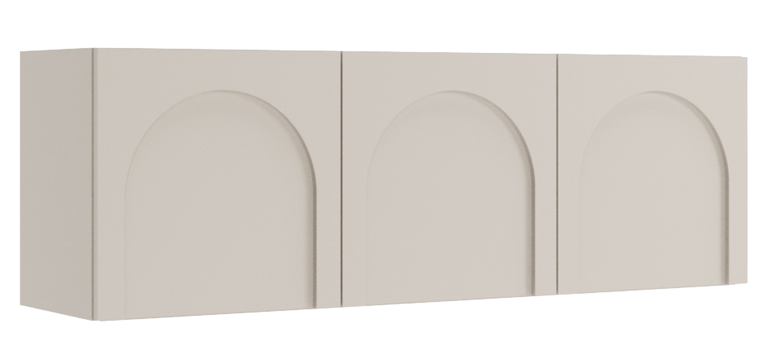 Szafka RTV Arkadia trzydrzwiowa z frezowanymi frontami 150 cm kaszmir - zdjęcie 1