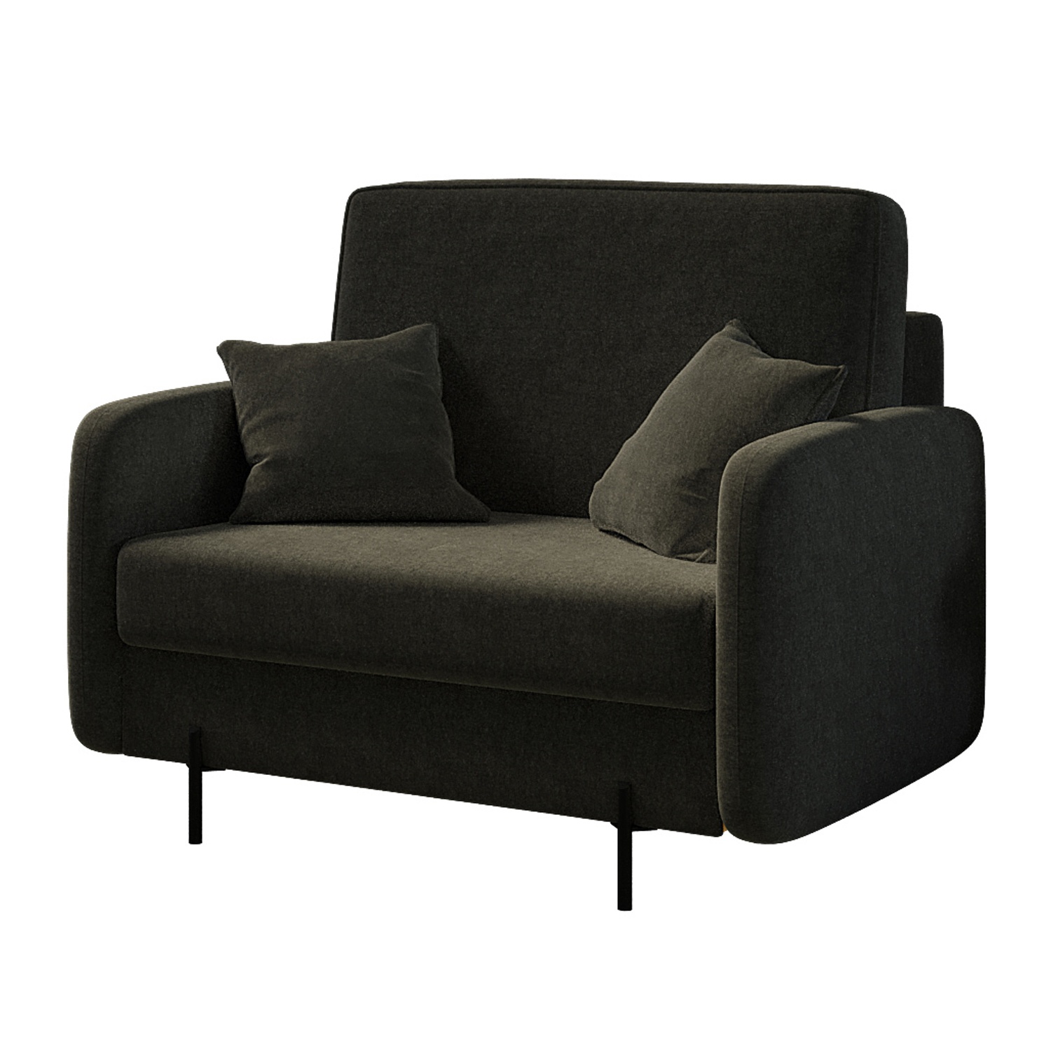 Fotel kubełkowy Solferina czarny w tkaninie łatwoczyszczącej - zdjęcie 1