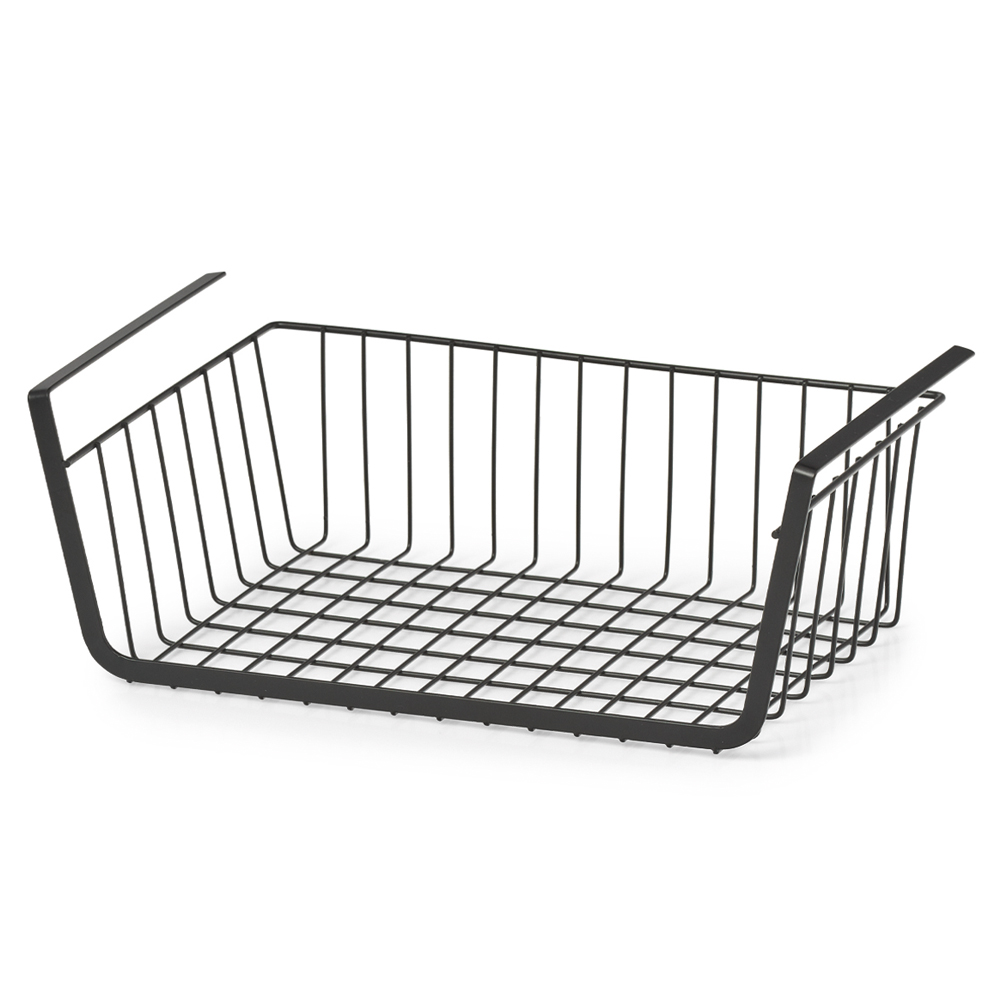 Półka podwieszana Mevian z metalu 26x41 cm czarna - zdjęcie 1