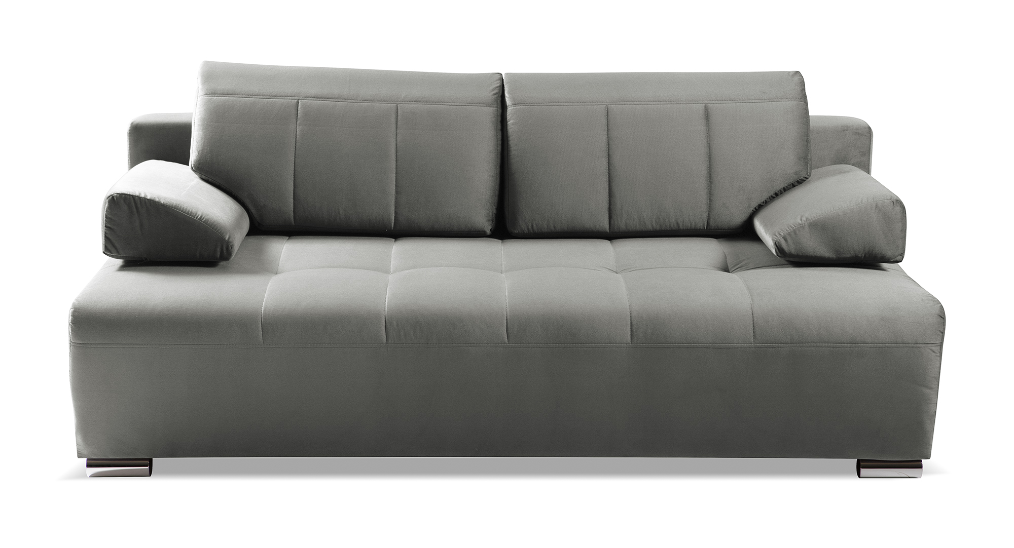 Kanapa rozkładana trzyosobowa Haarala z pojemnikiem szara - zdjęcie 1