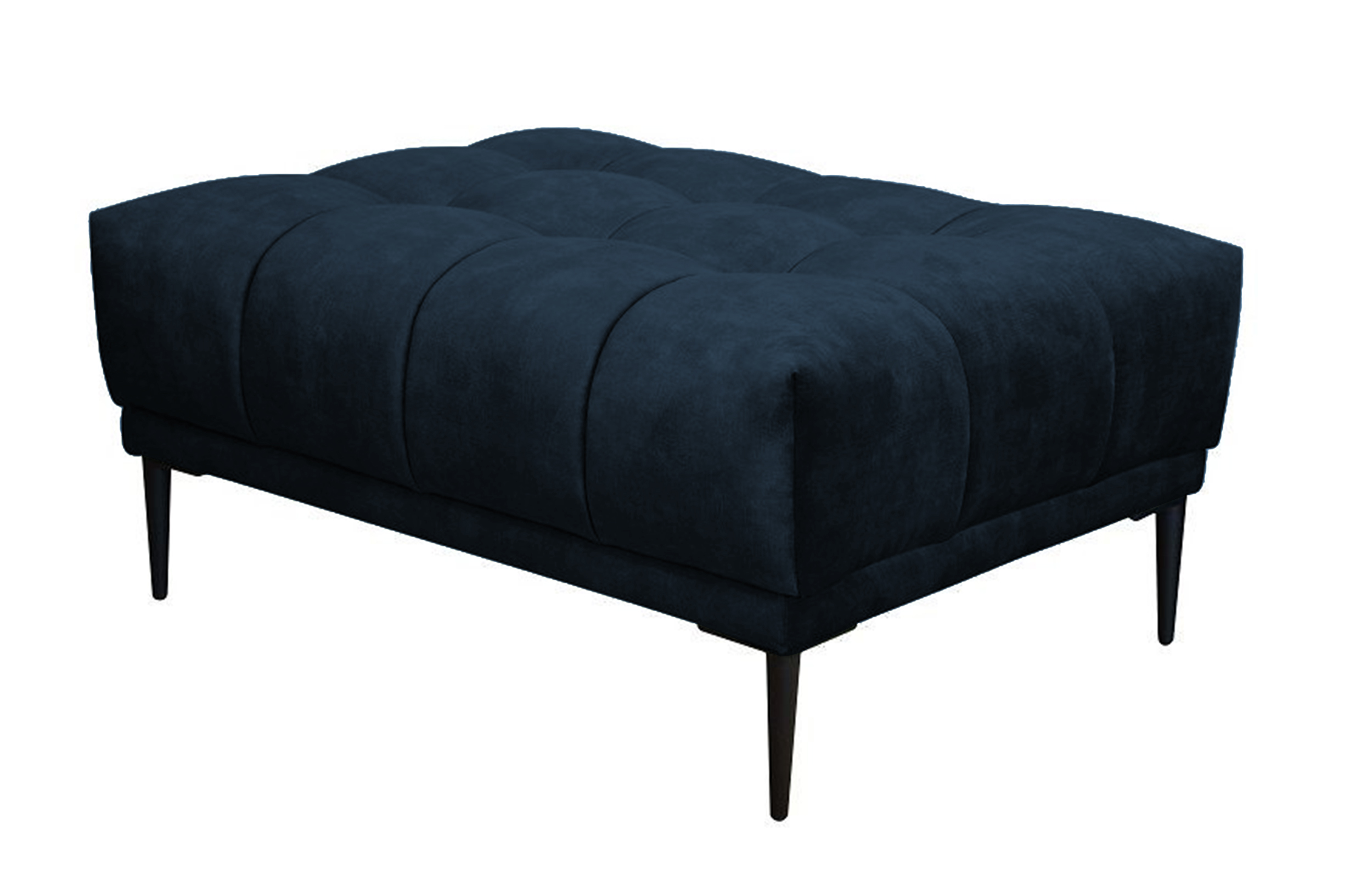 Pufa Boledit granatowa w tkaninie hydrofobowej welur - zdjęcie 1