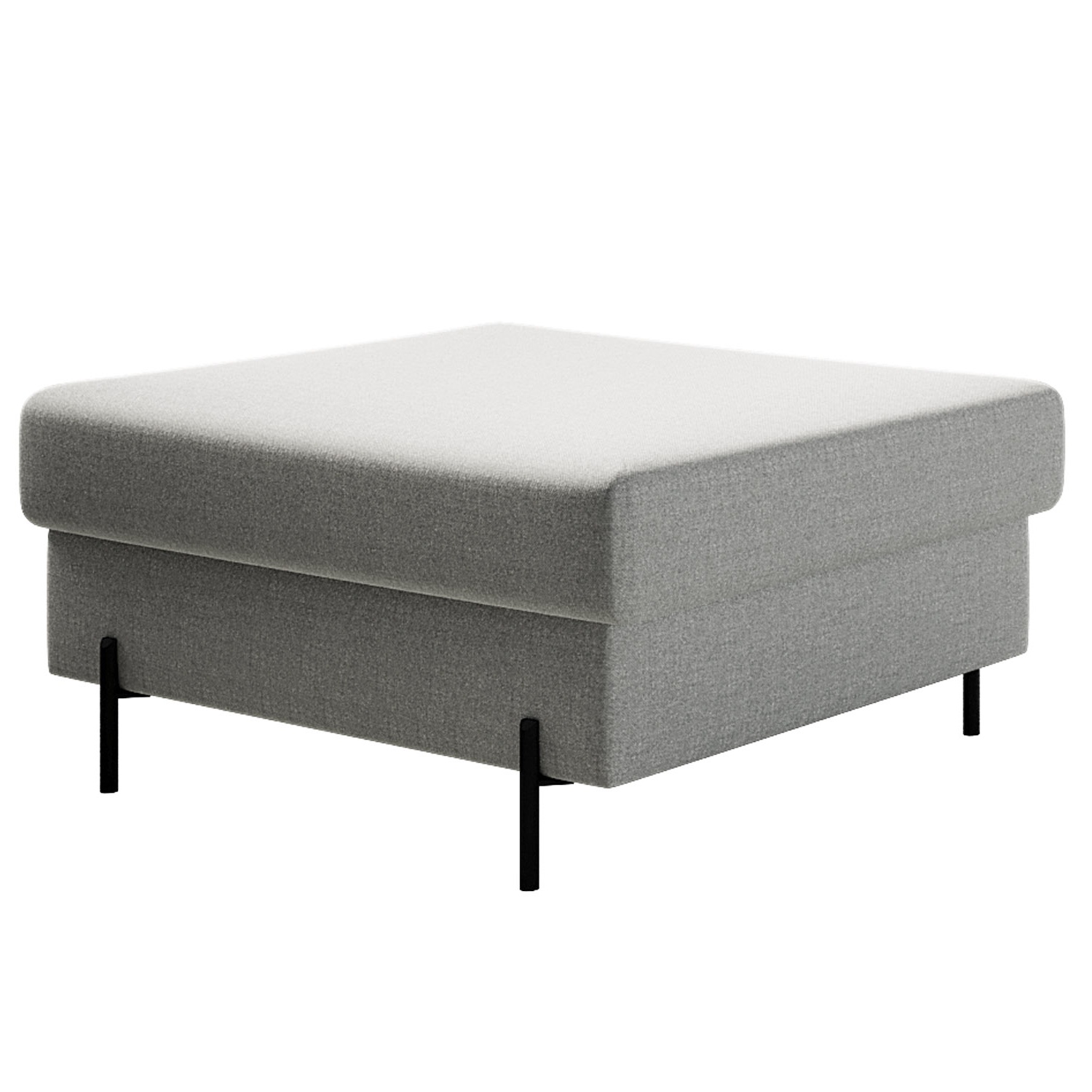 Podnóżek Solferina jasnoszary w tkaninie łatwoczyszczącej - zdjęcie 1