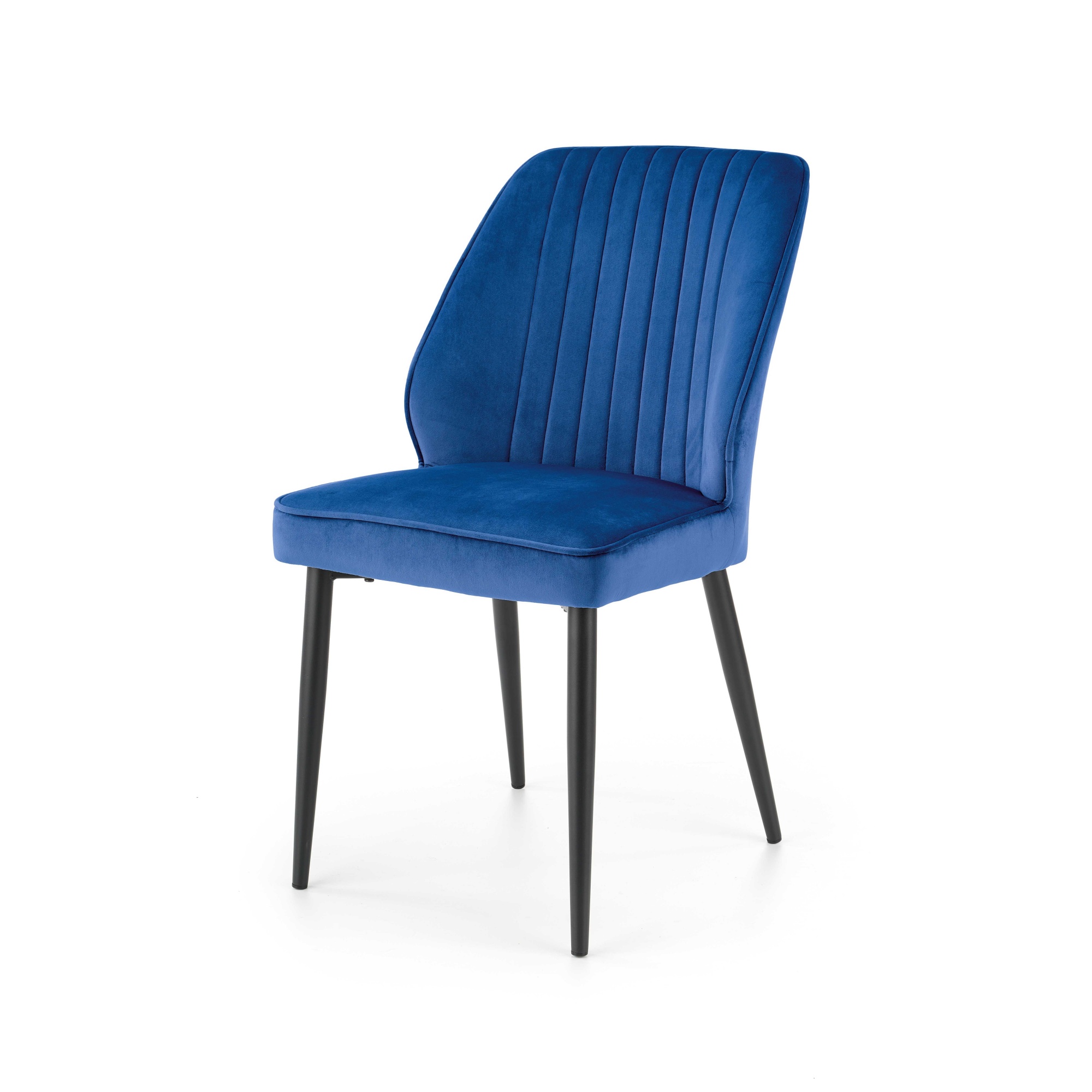 Krzesło tapicerowane Trachirs granatowe - zdjęcie 1