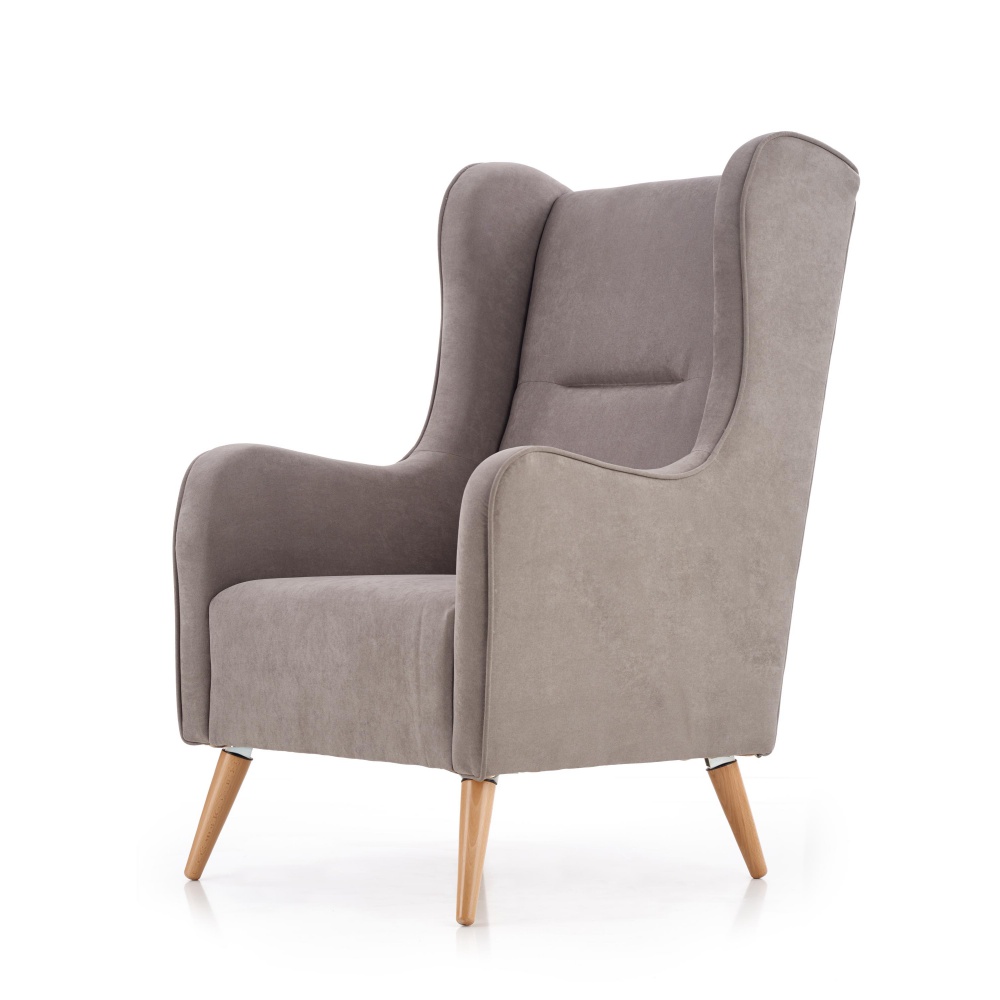 Fotel Calles w jasnopopielaty