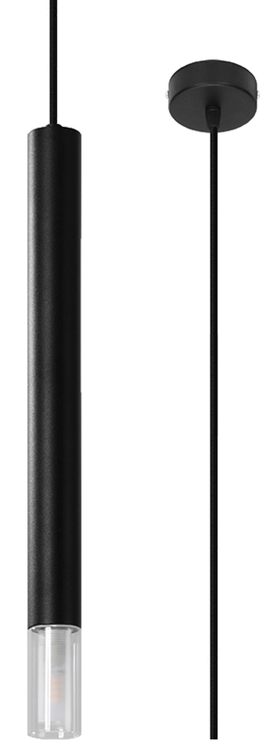 Lampa wisząca Lagga średnica 8 cm x1 czarna - zdjęcie 1