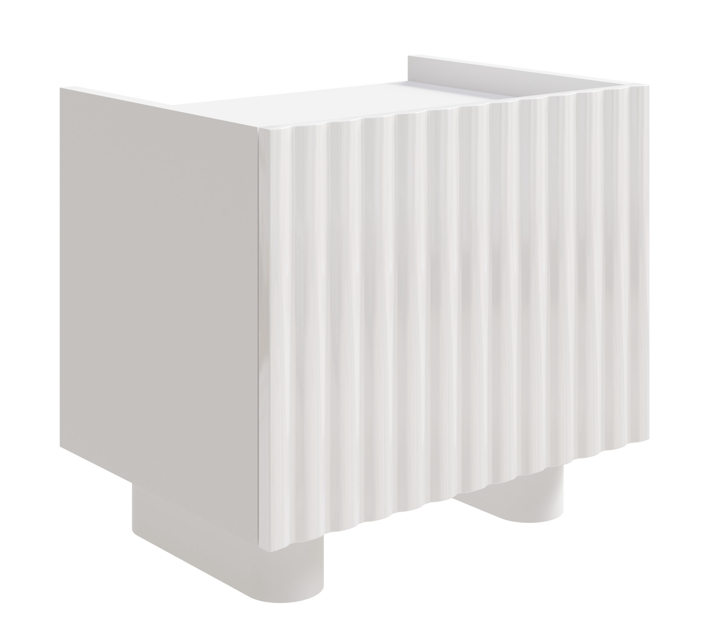 Nachttisch Fiorra 48 cm weiß Hochglanz