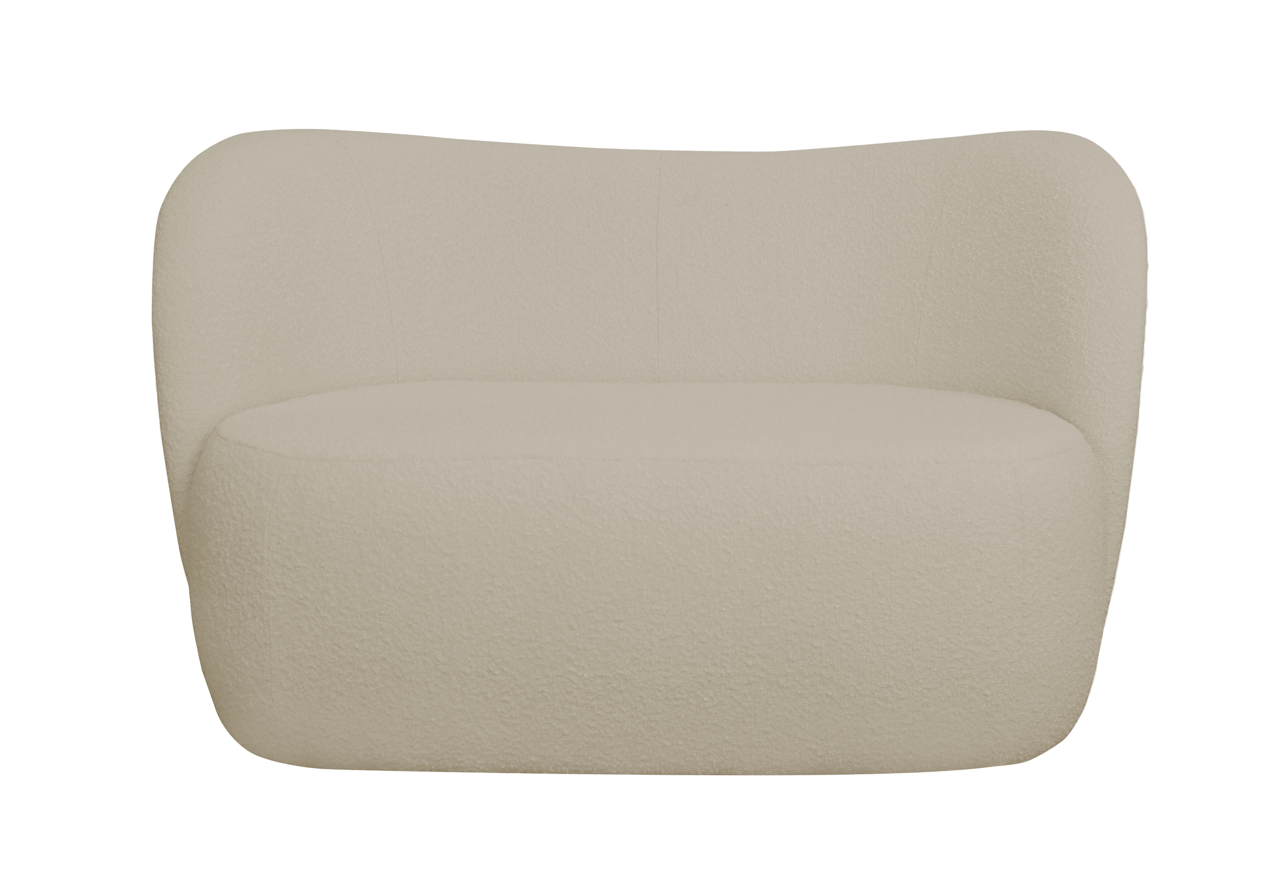 Sofa dwuosobowa Kafifi jasnobeżowa boucle - zdjęcie 1