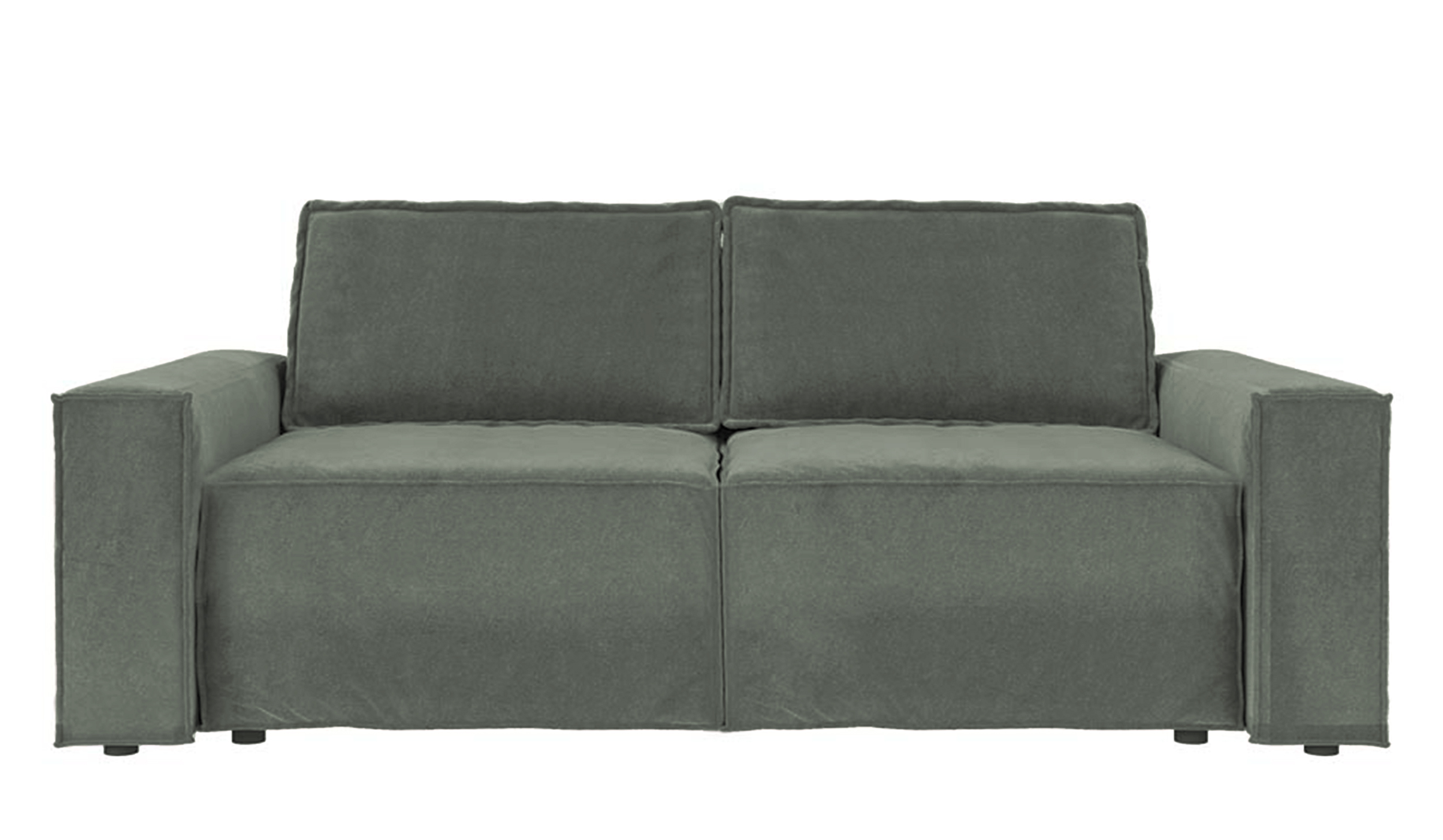 Kanapa rozkładana trzyosobowa Copertino szara welur hydrofobowy - zdjęcie 3