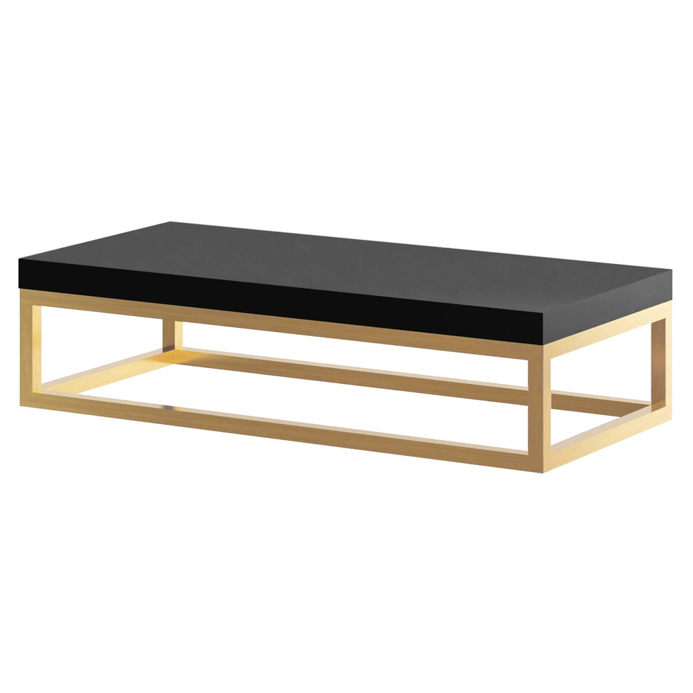 Szafka pod umywalkę Lunne wisząca z drążkiem na ręcznik złota - zdjęcie 1