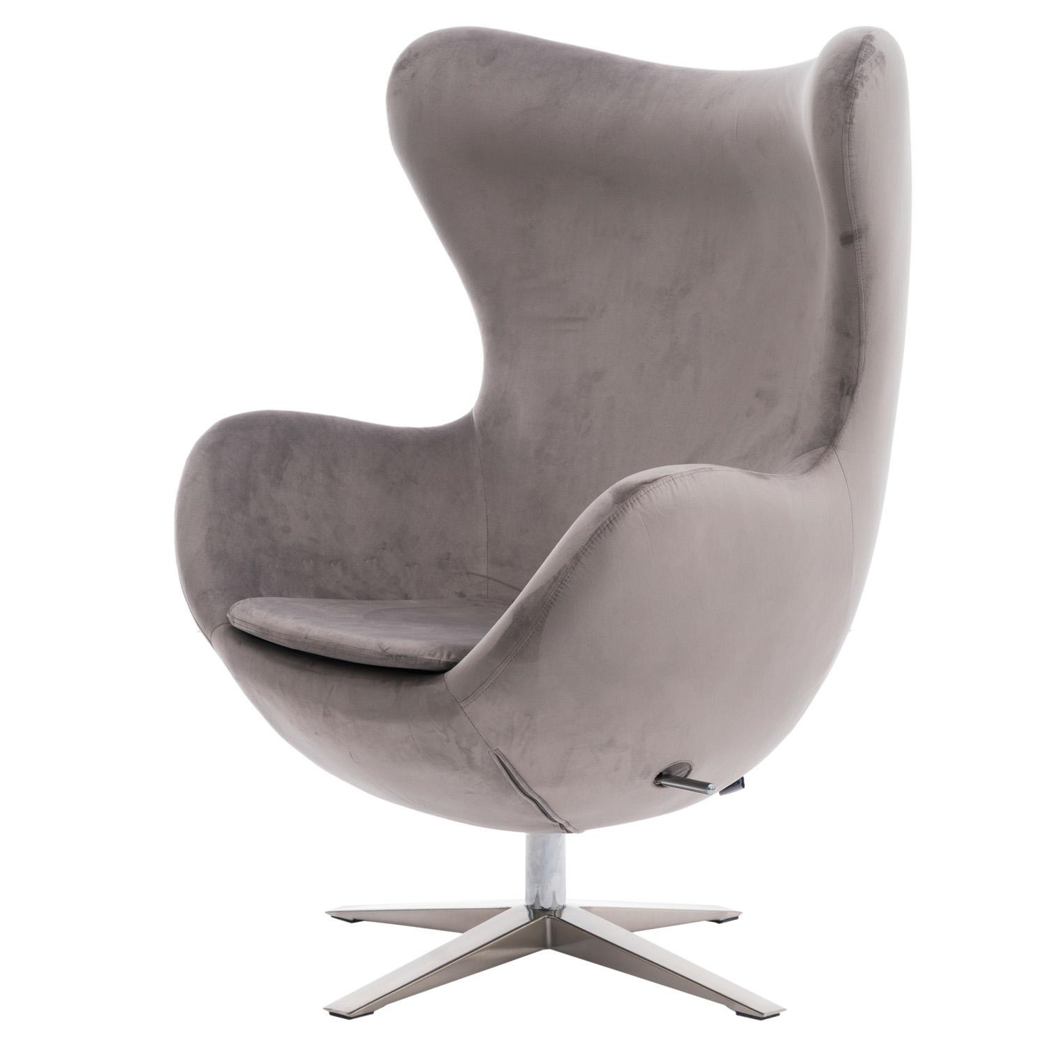 Fotel Jajo Velvet popielaty