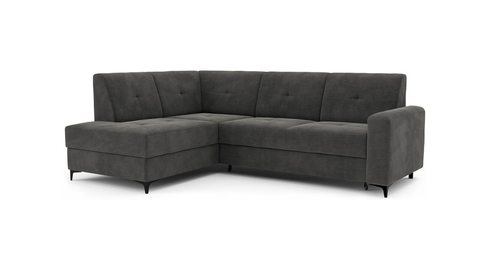 Narożnik z funkcją spania Penela L-kształtny z pojemnikiem szary lewostronny - zdjęcie 1