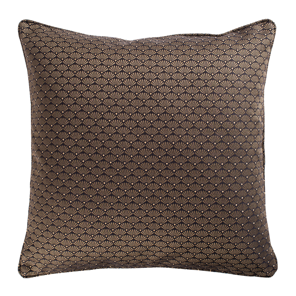 Poduszka dekoracyjna Guldor 45x45 cm czarna z wzorem - zdjęcie 1