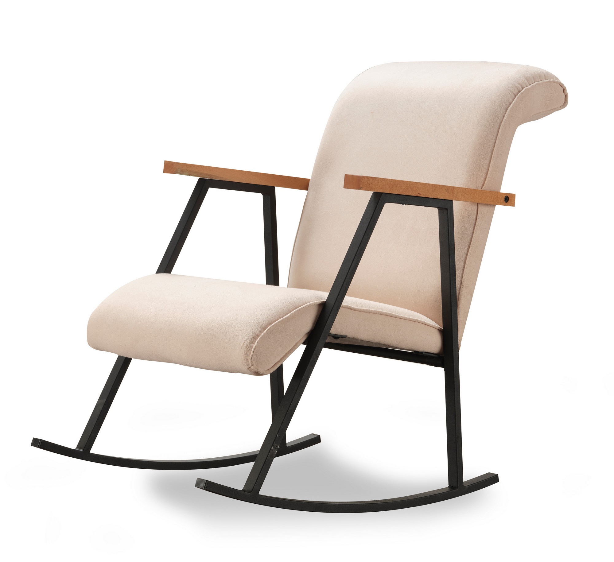 Fotel bujany Horiate beżowy - zdjęcie 1