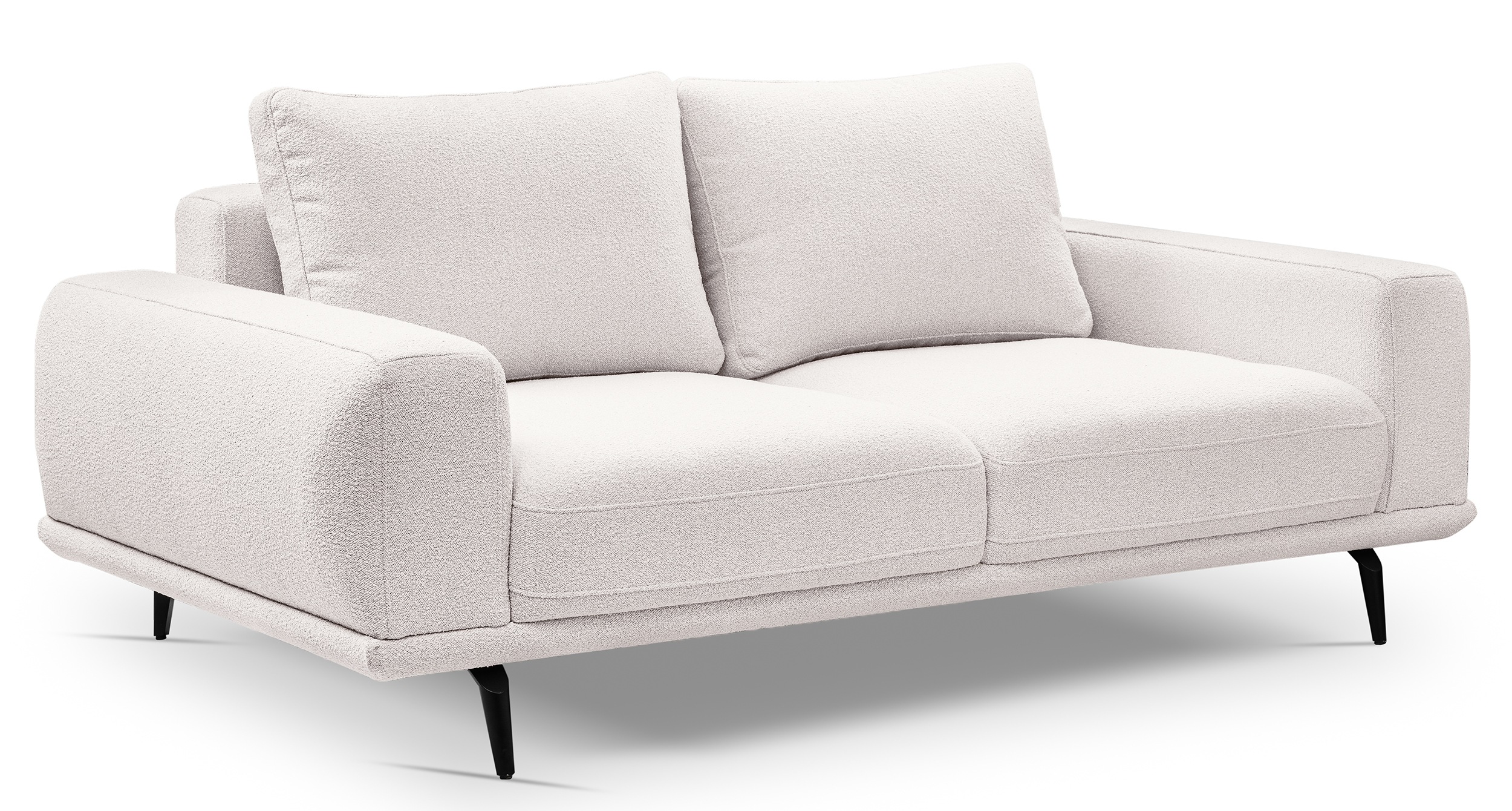 Sofa dwuosobowa Selline kremowa boucle - zdjęcie 1