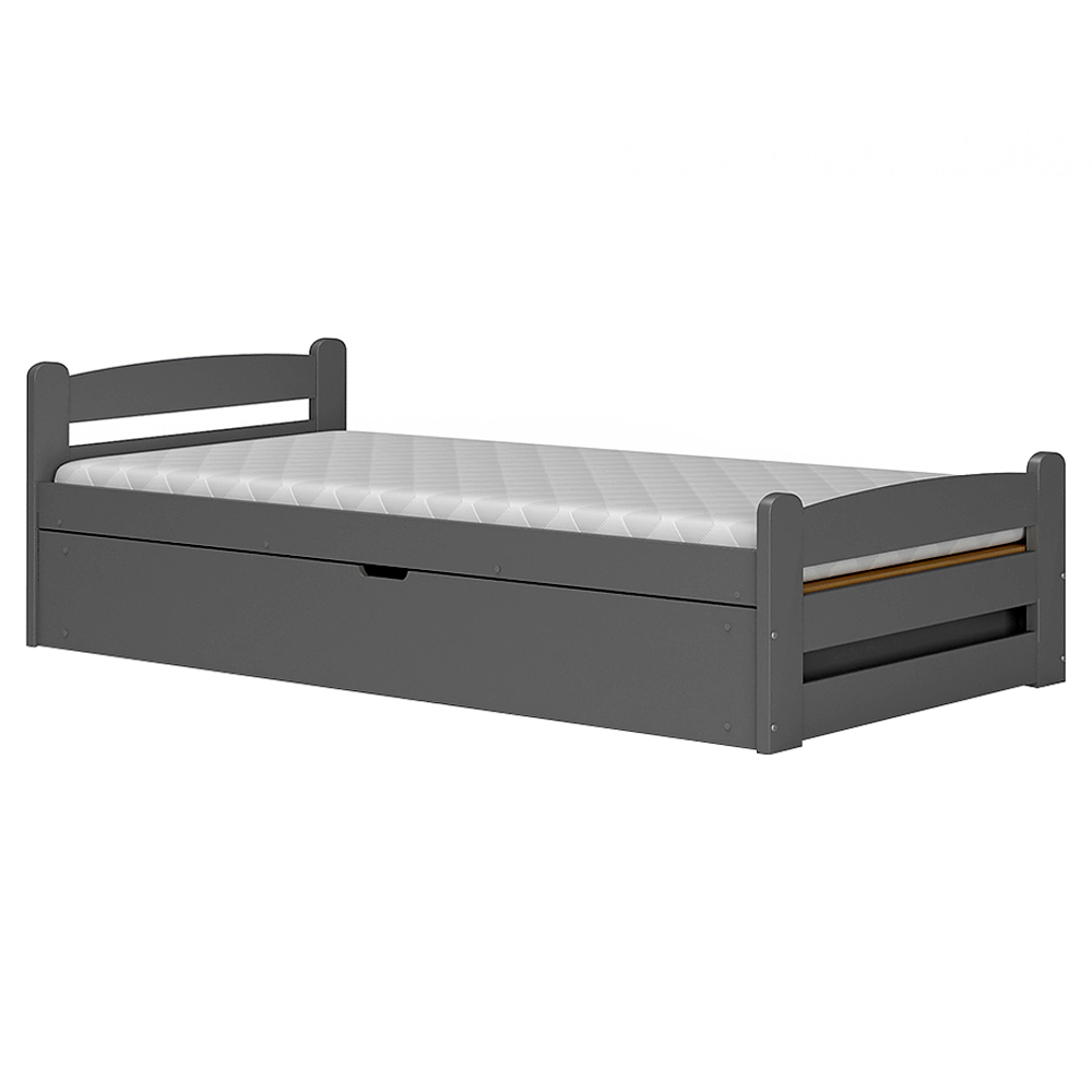 Łóżko młodzieżowe Diewo z szufladą i materacem - zdjęcie 1