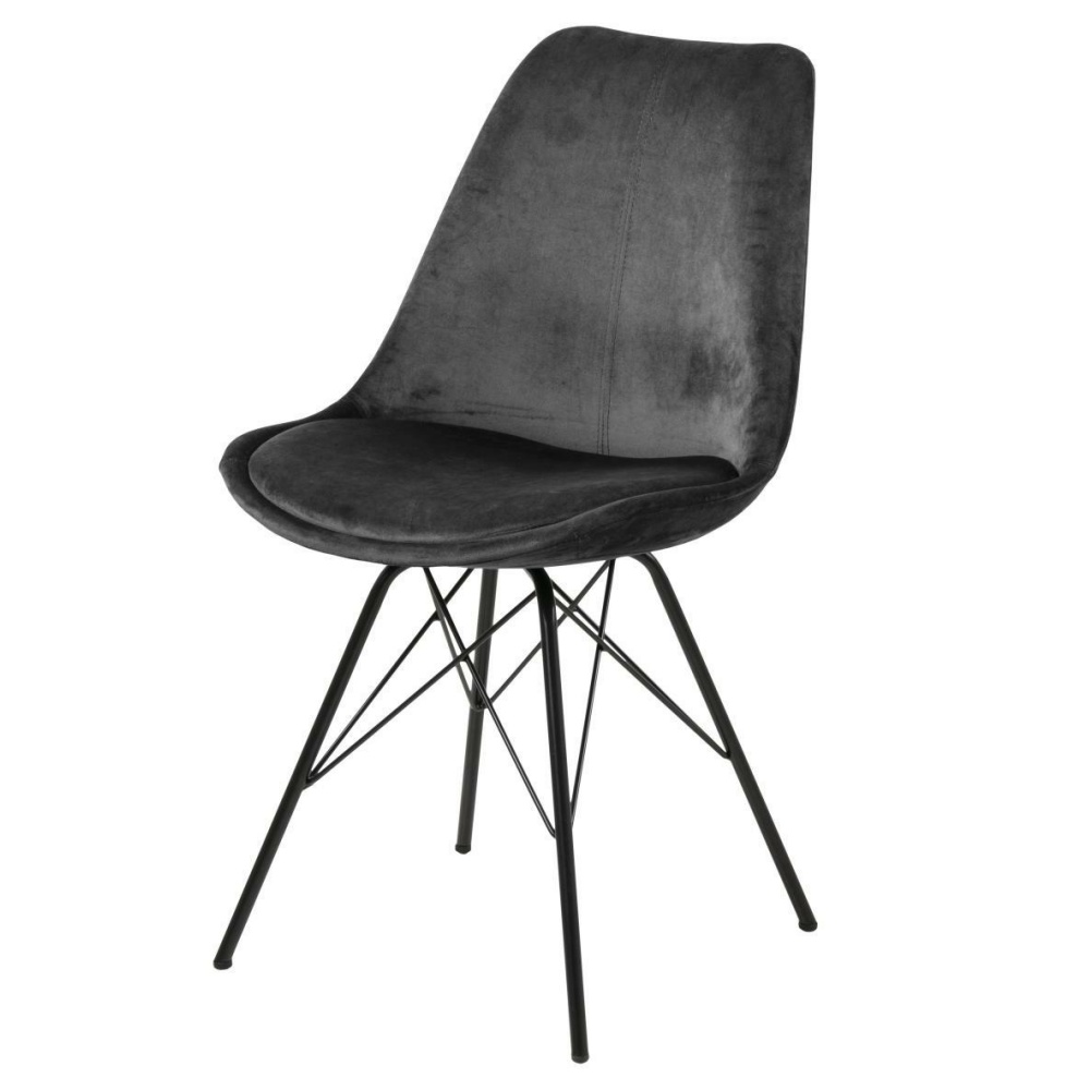 Krzesło tapicerowane Eris tapicerowane szare