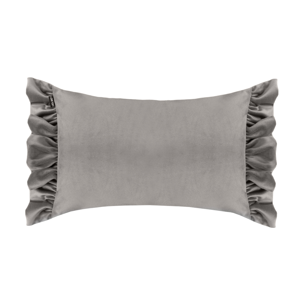 Poduszka dekoracyjna Satriano z poszewką jasnoszara 30x50 cm - zdjęcie 1