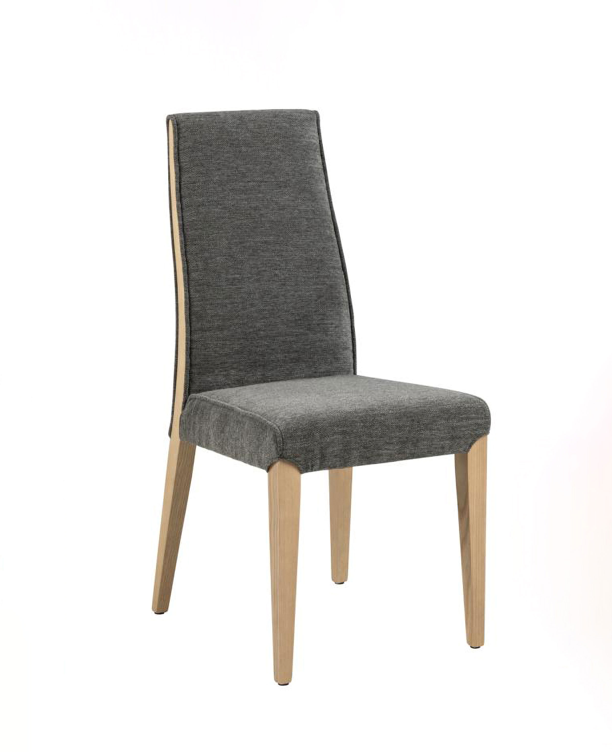 Krzesło tapicerowane Spenic z wysokim oparciem antracyt - zdjęcie 1