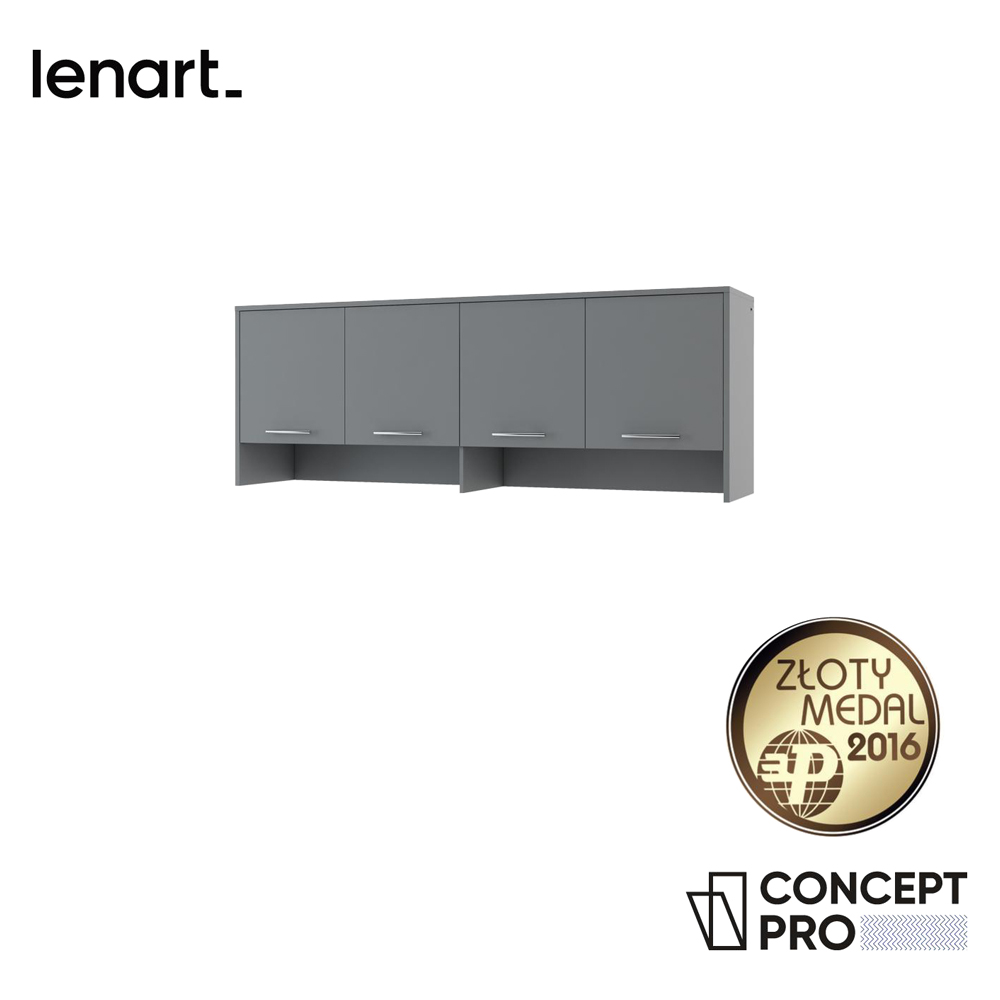 Nadstawka Concept Pro z czterema zamykanymi szafkami 78 cm Szary  - zdjęcie 2