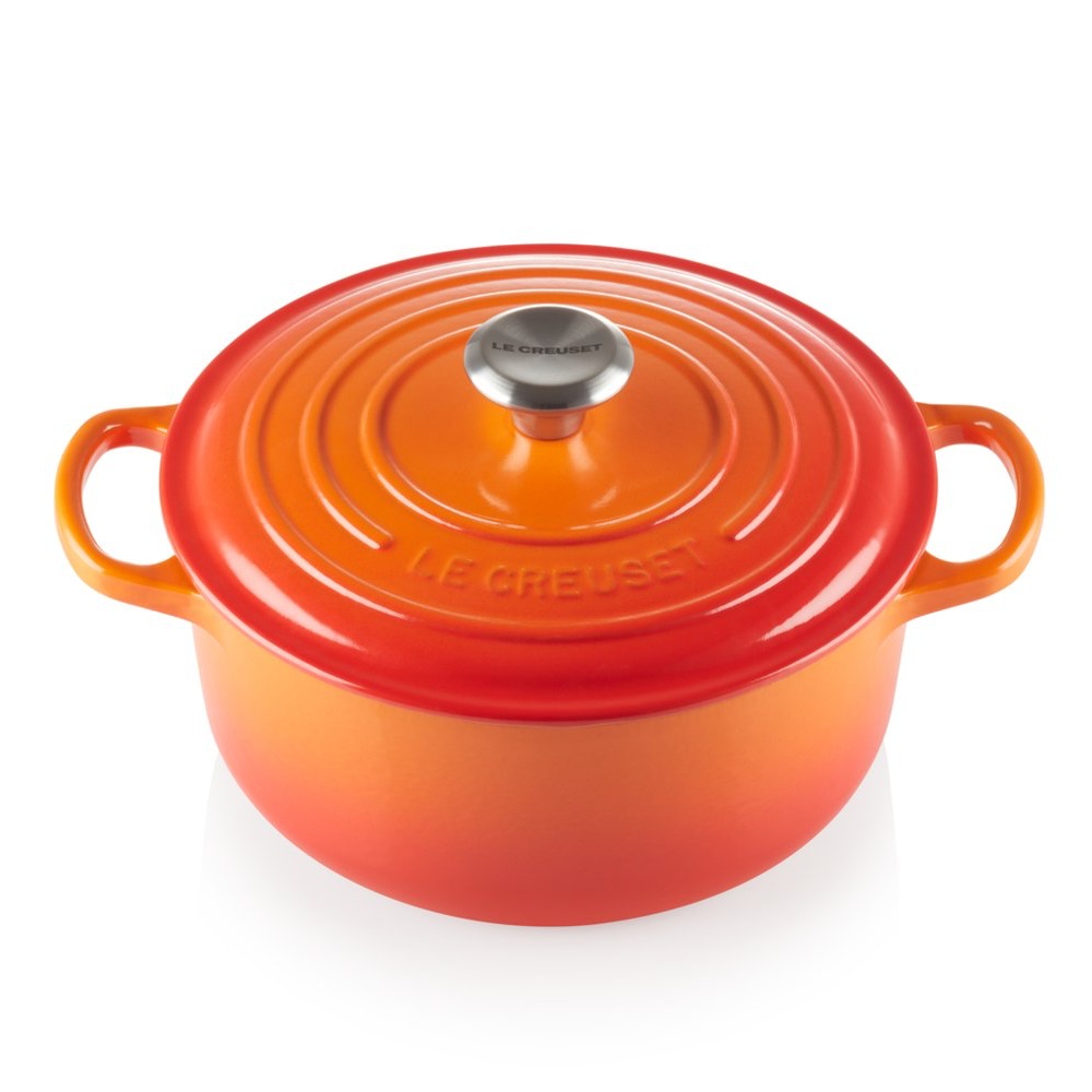 Le Creuset - Brytfanna żeliwna Signature 31 cm pomarańczowa - zdjęcie 1