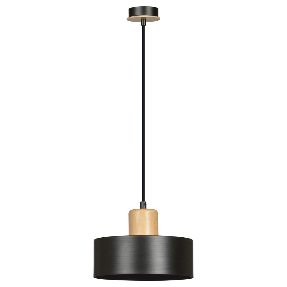 Lampa wisząca Torie średnica 25 cm czarna - zdjęcie 1