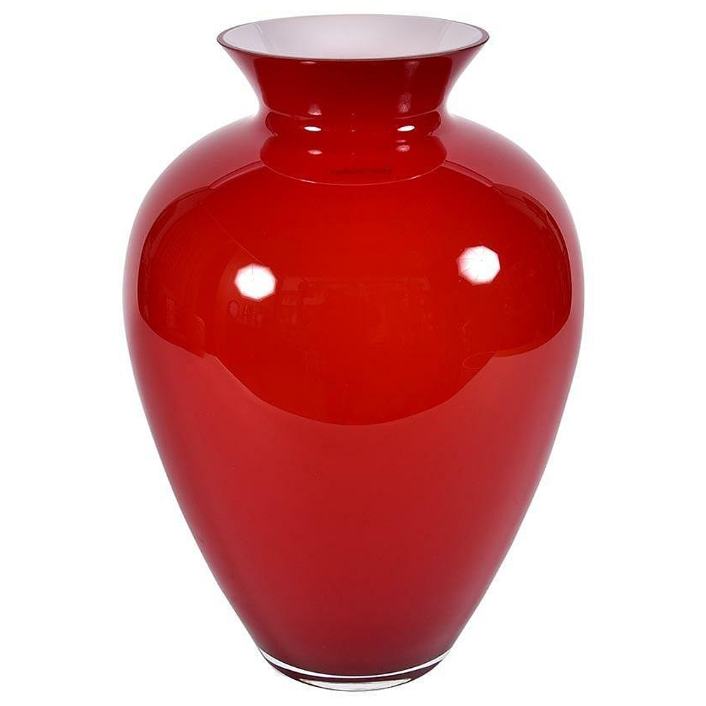 Wazon szklany Primten pękaty czerwony - zdjęcie 1
