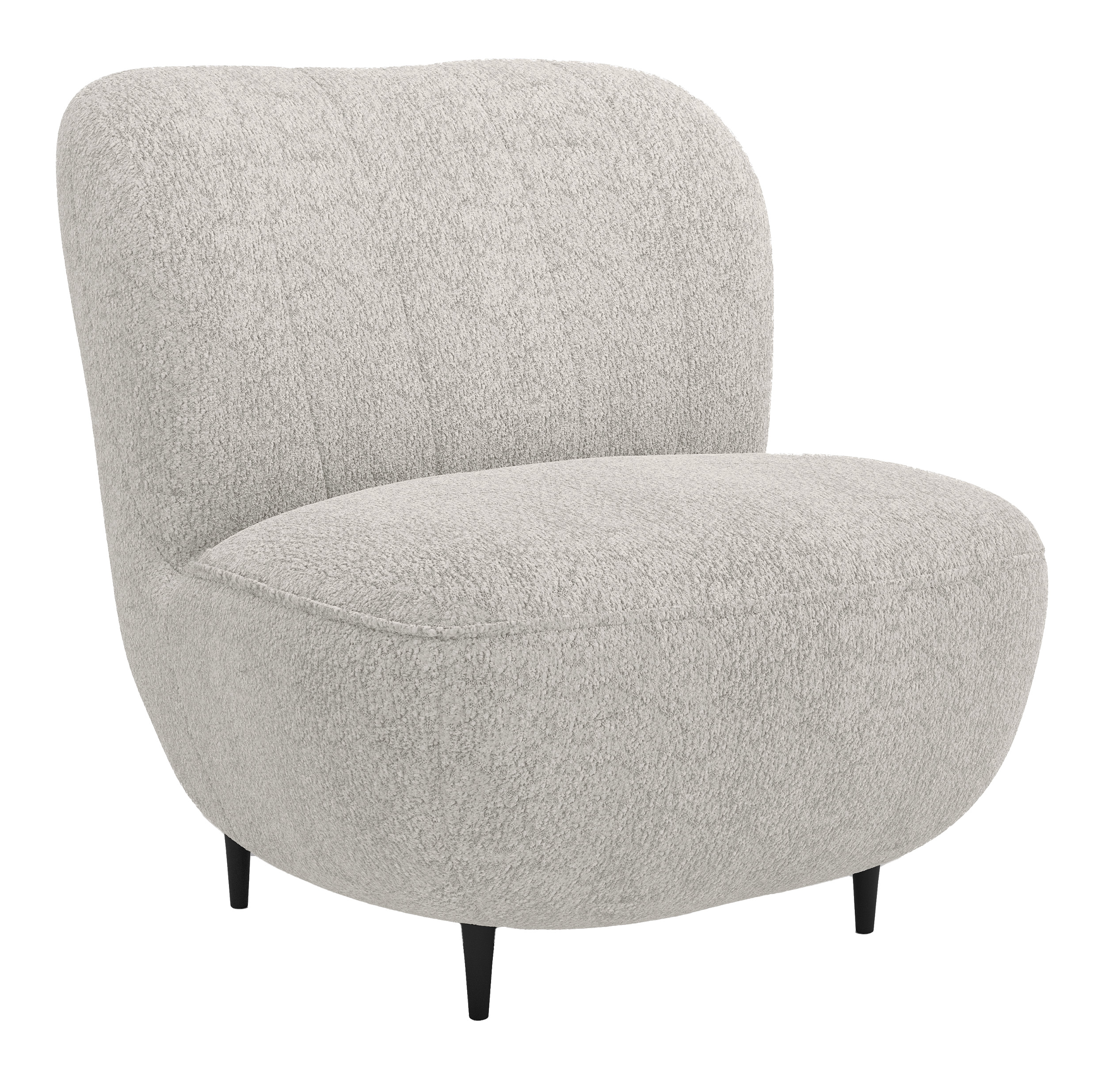 Fotel kubełkowy Nicolio szary boucle - zdjęcie 1