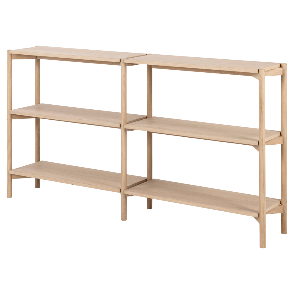 Regał na książki Plotilting 88 cm dąb biały olejowany - zdjęcie 1