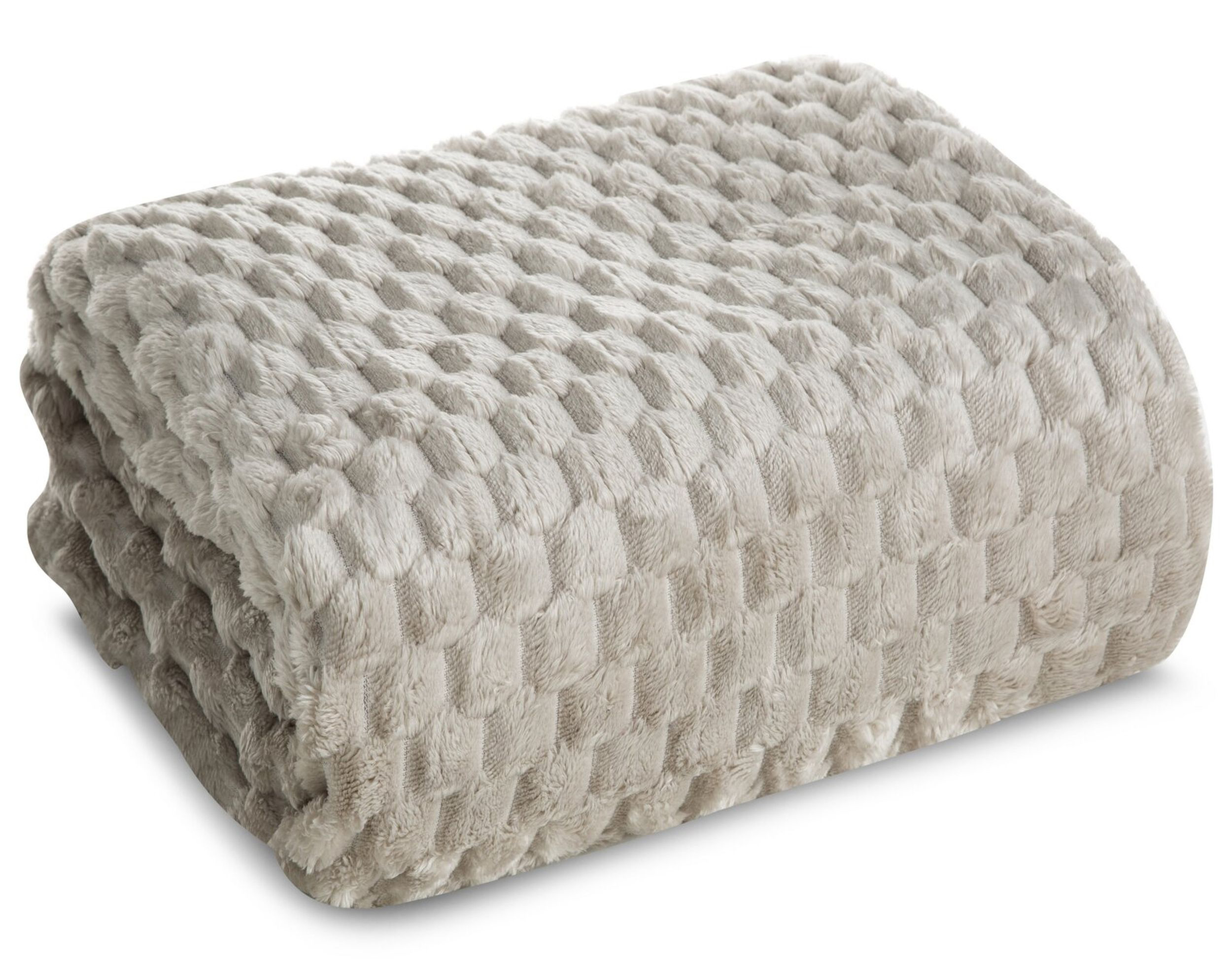 Koc Cindy 160x130 cm beżowy - zdjęcie 1