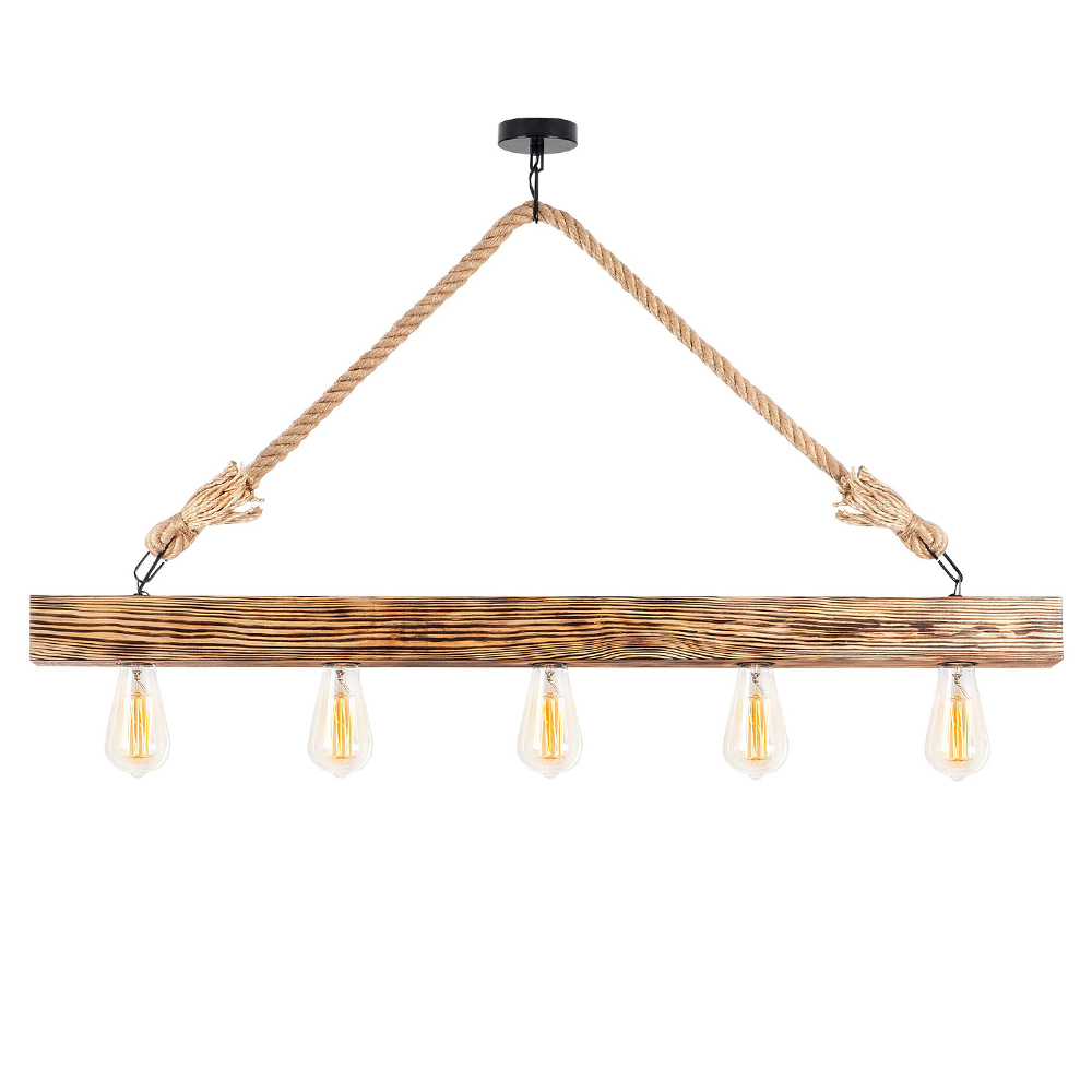 Żyrandol Symmett x5 drewniany - zdjęcie 1